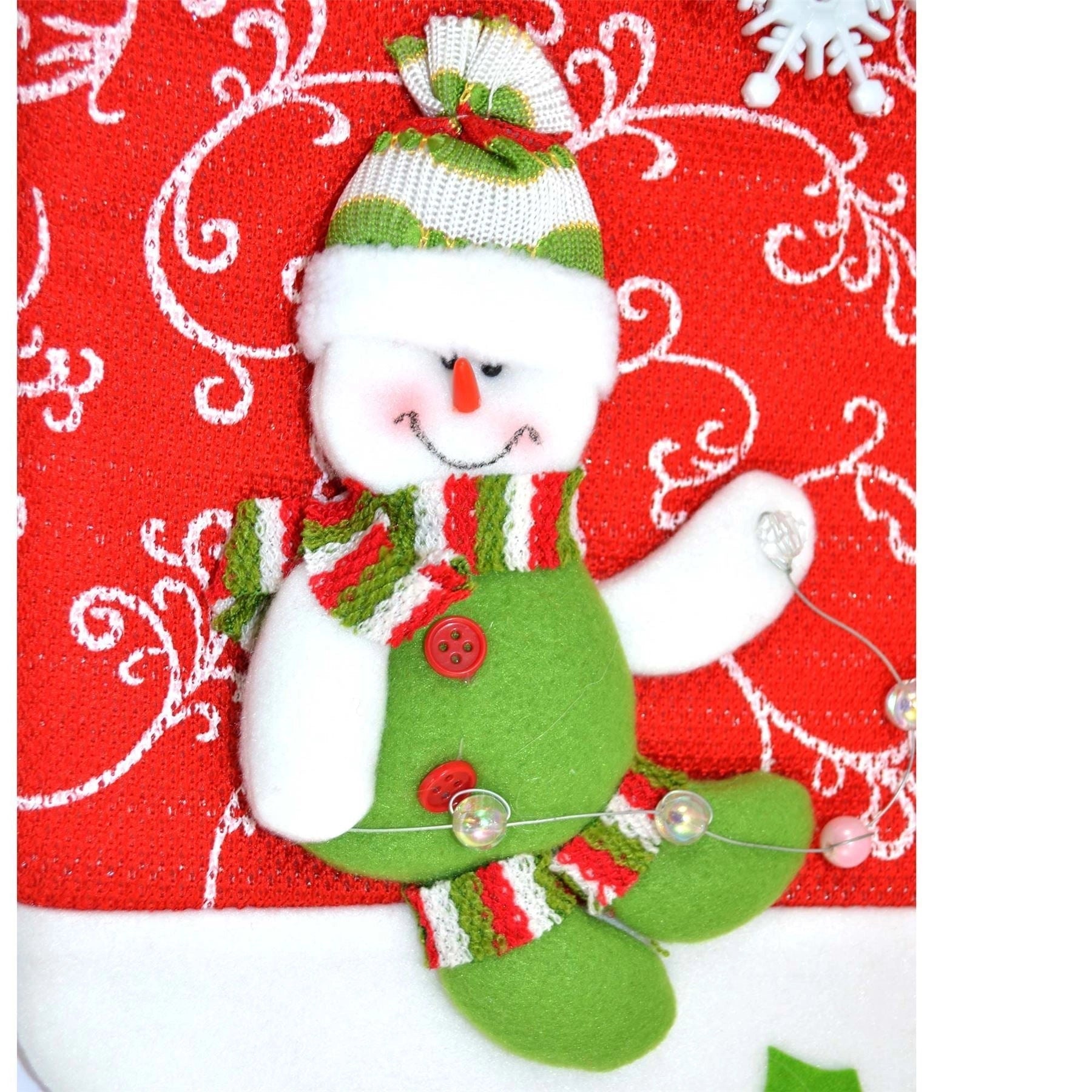 Christmas Santa Stocking Designer Green Socks Xmas Party Home Events Decorations