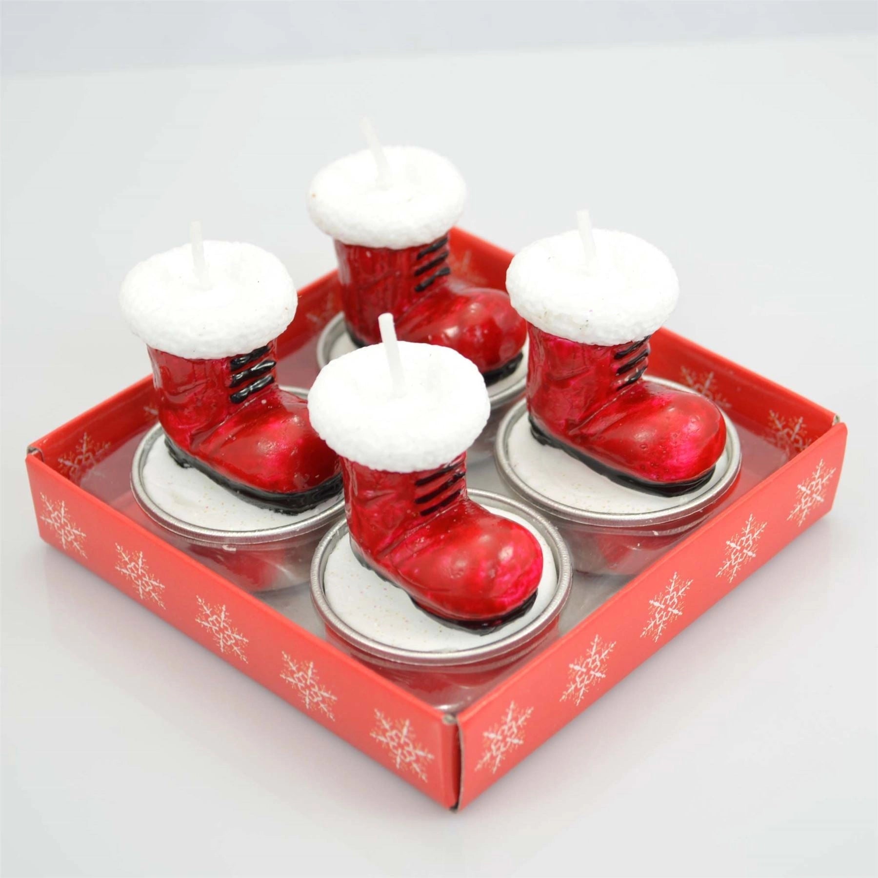 4 Pcs Christmas Decorations Candle Boots Xmas Party Home Decor Decorations Gifts