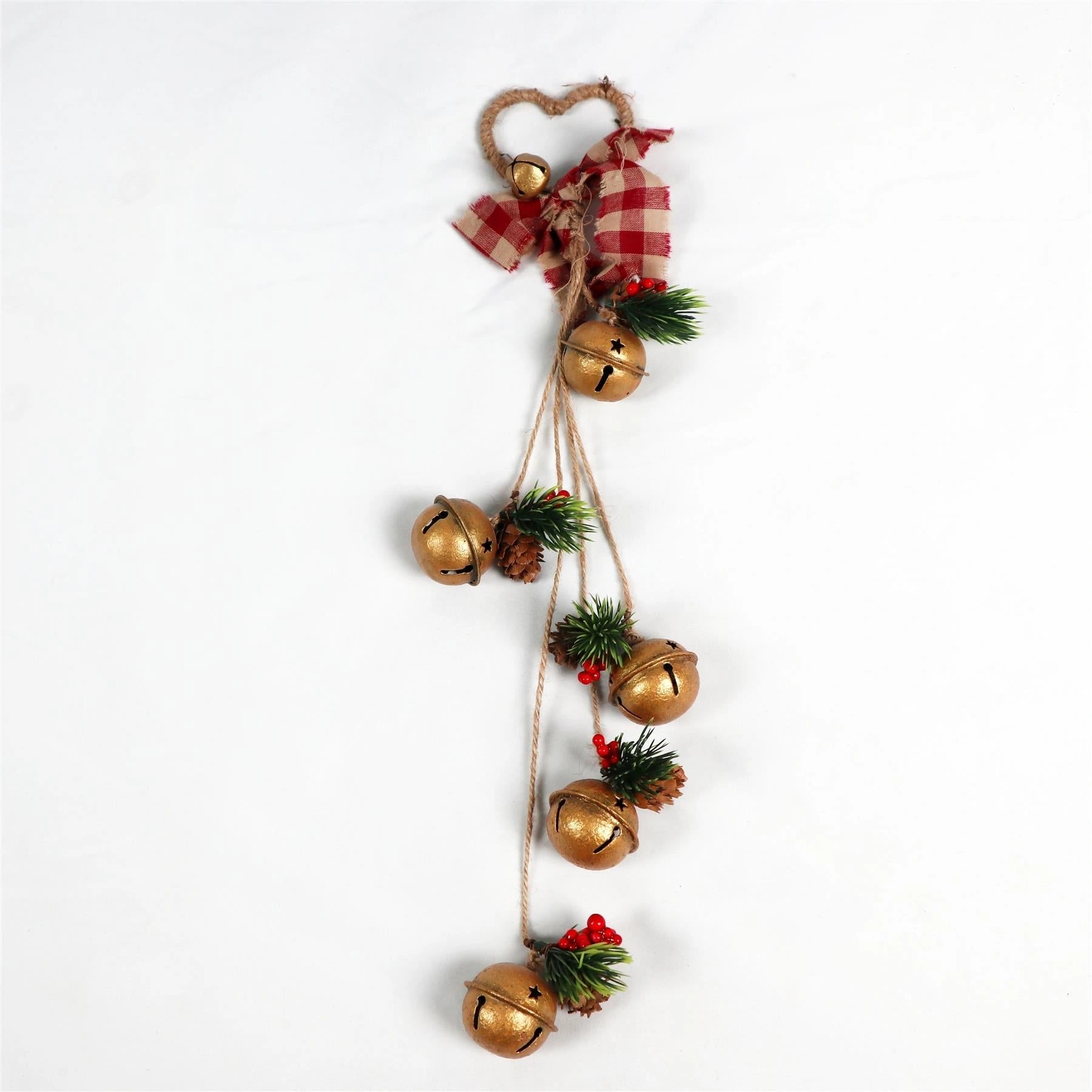 Christmas Home Decor Wall Door Hanging Decorative Golden Bells Xmas Art & Craft