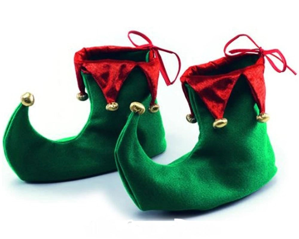 3456 Xmas Elf Shoes Boot Christmas Fancy Dress Costume Accessories Family Party