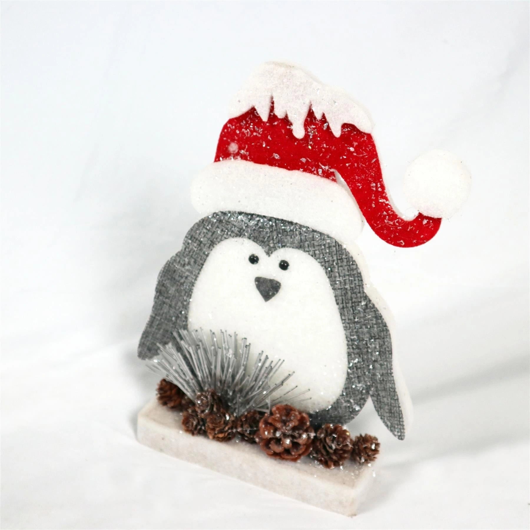 Christmas Decorations Penguin Table Center Piece Window Figure Xmas Home 20cm