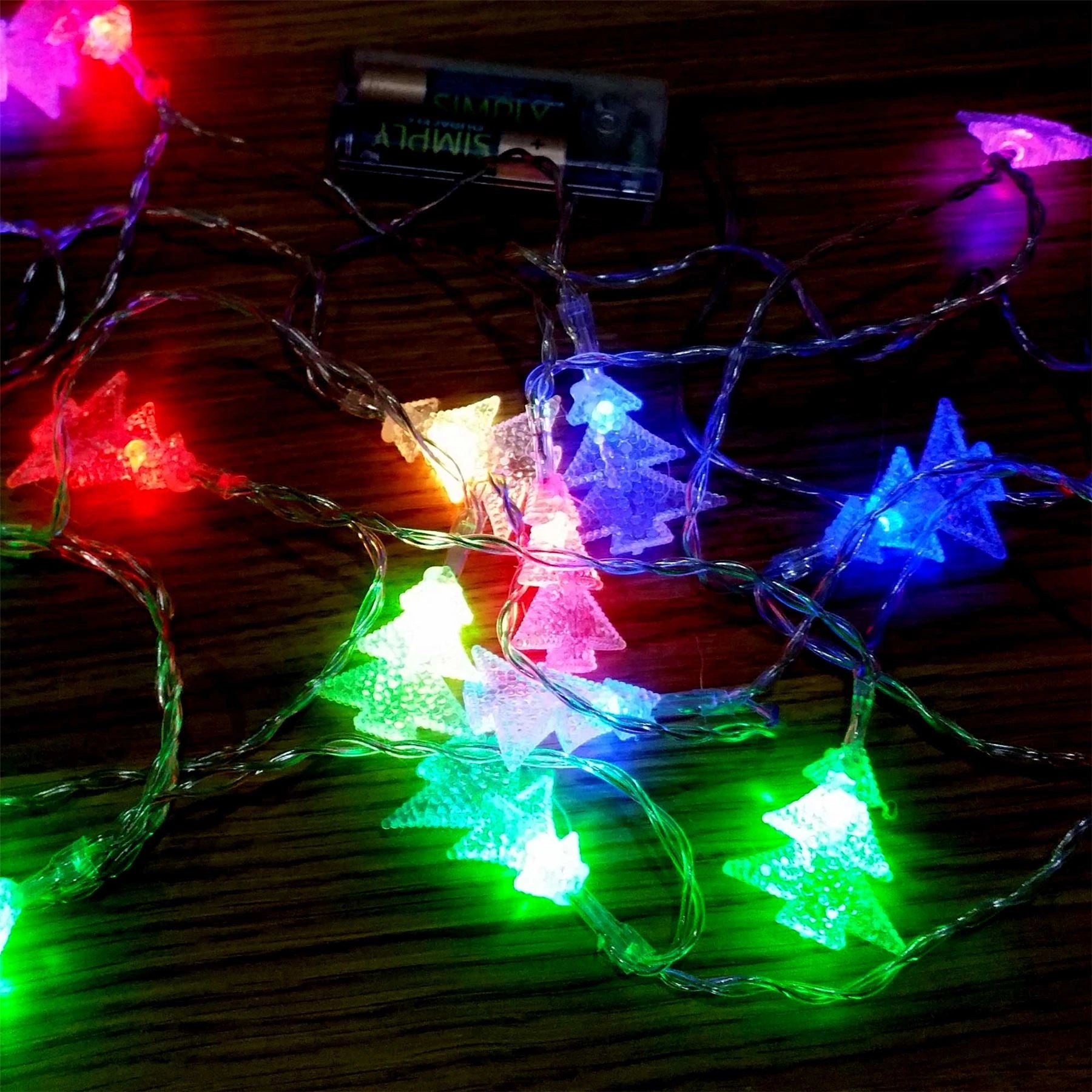 20 Multi Colour Battery LED Fairy String Lights Christmas Tree Decoration