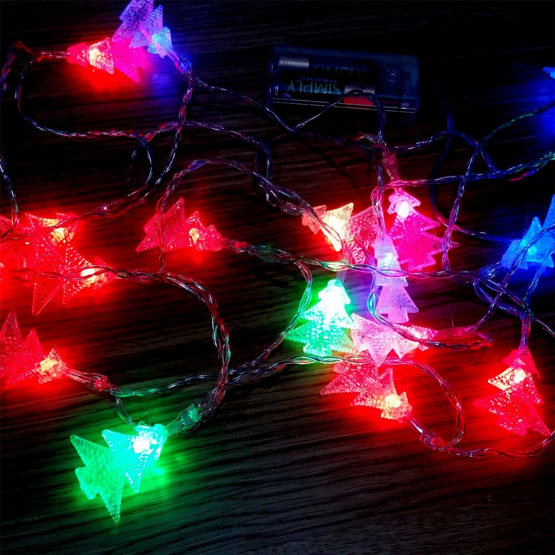 20 Multi Colour Battery LED Fairy String Lights Christmas Tree Decoration