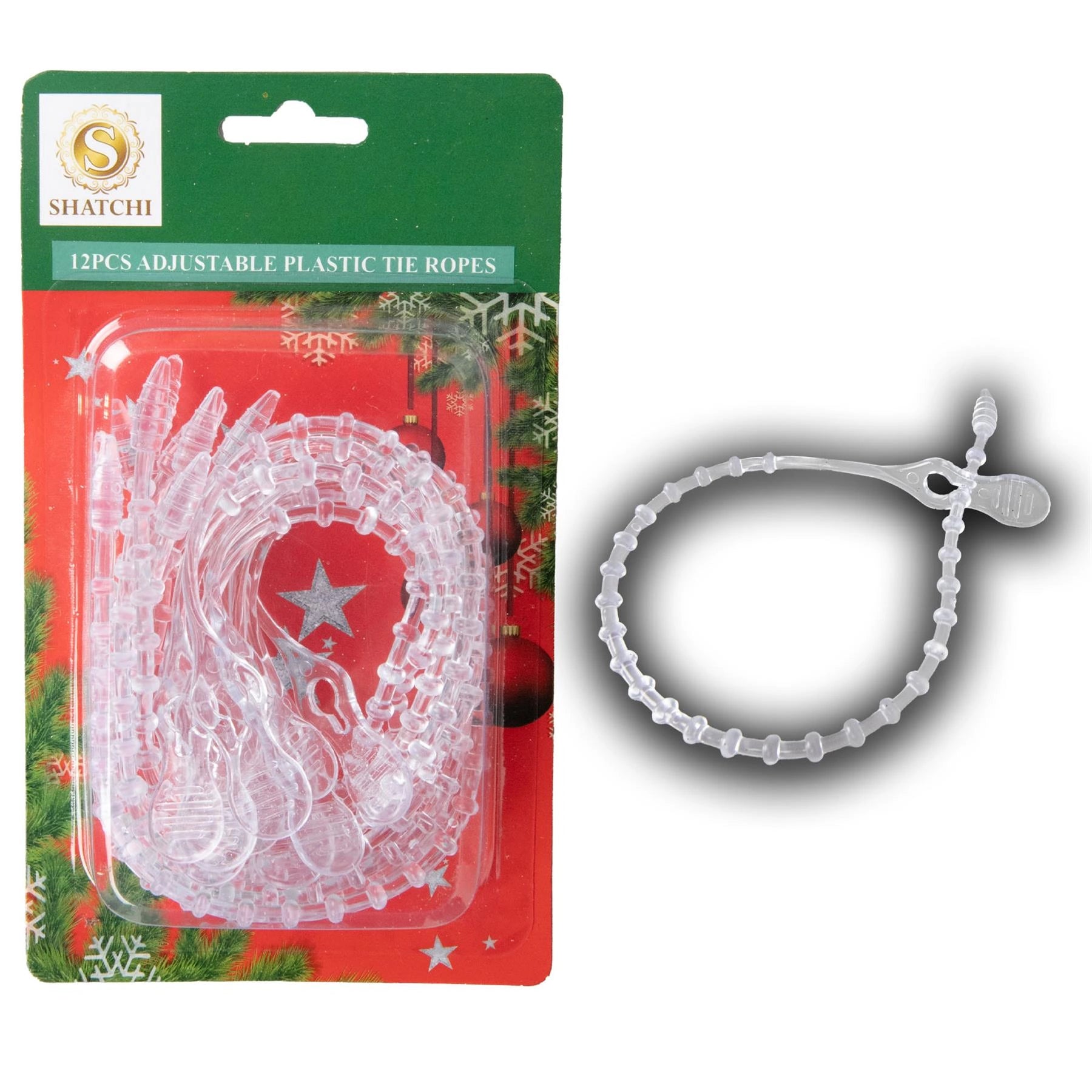 33cm Adjustable Cable Tie Christmas Tree Wreath Garland Rope Xmas Light Wire X12