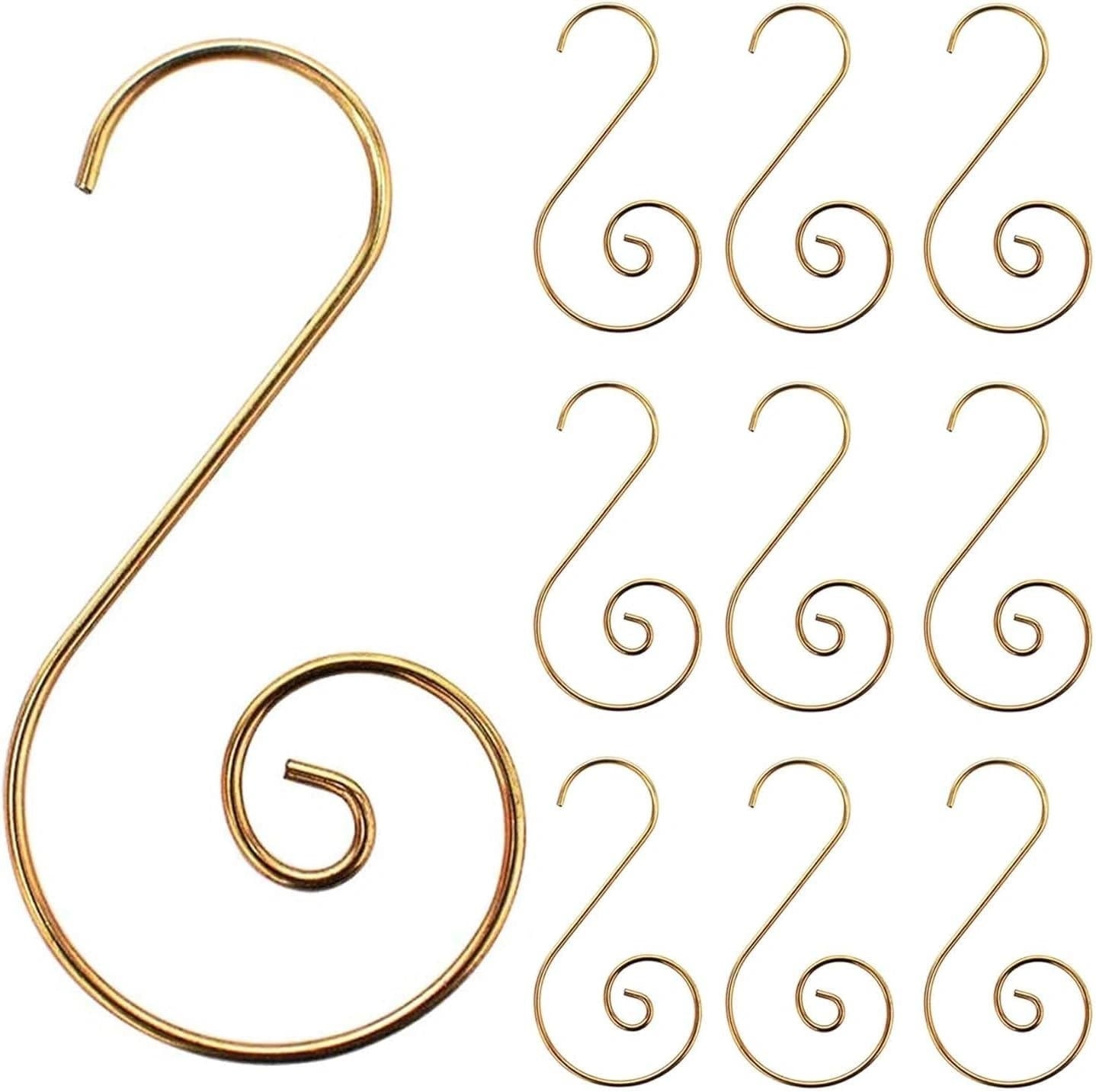 120Pcs Swirl  Tree Decoration Hooks Gold