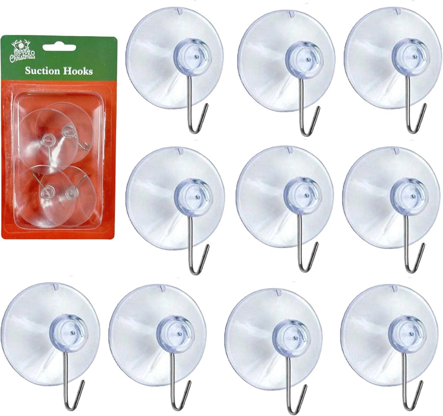 Heavy Duty Suction Hook Kitchen Bathroom Wall Sign Christmas Decoration 8pc 53mm