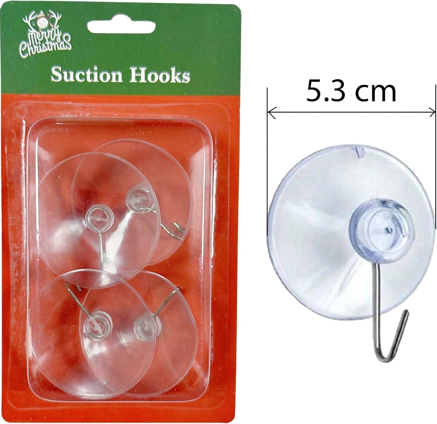 Heavy Duty Suction Hook Kitchen Bathroom Wall Sign Christmas Decoration 8pc 53mm