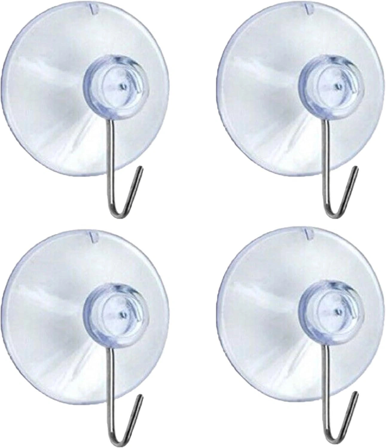 12Pcs Suction Cups Metal Hooks 5.3Cm