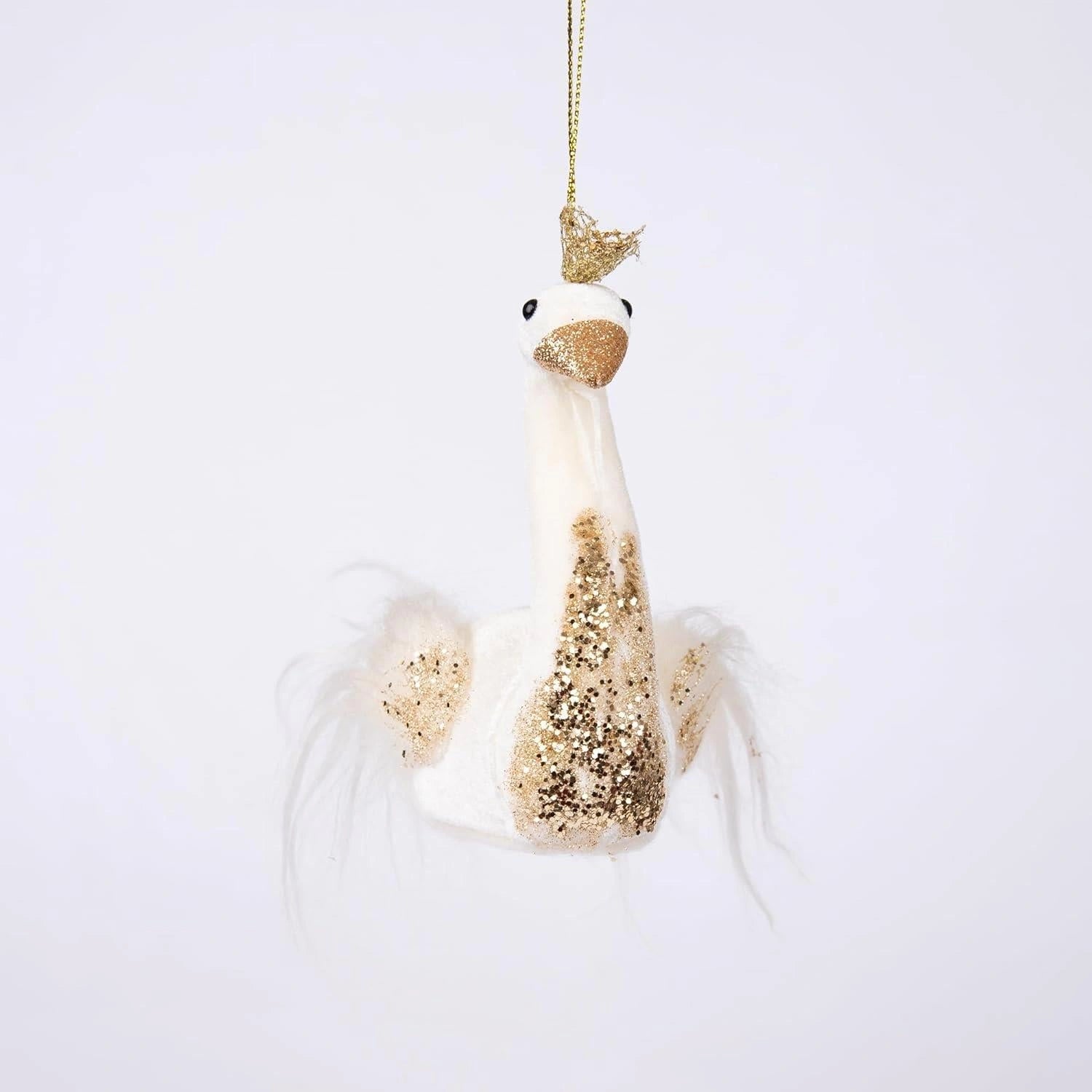 3X Christmas Hanging Ornaments Tree Pendants White Swan 12X13cm Xmas Decoration