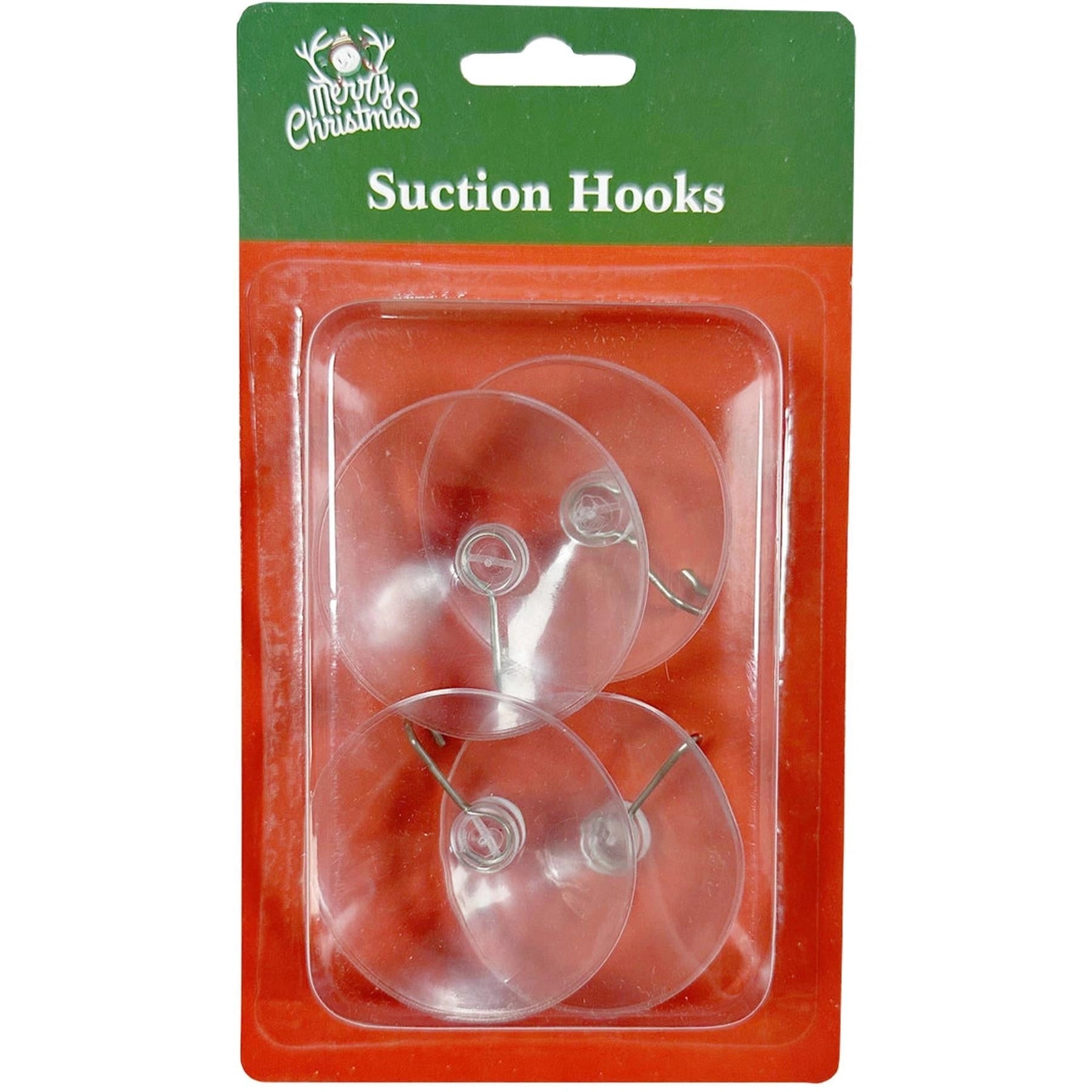 6Pcs Suction Cups Metal Hooks 5.3Cm