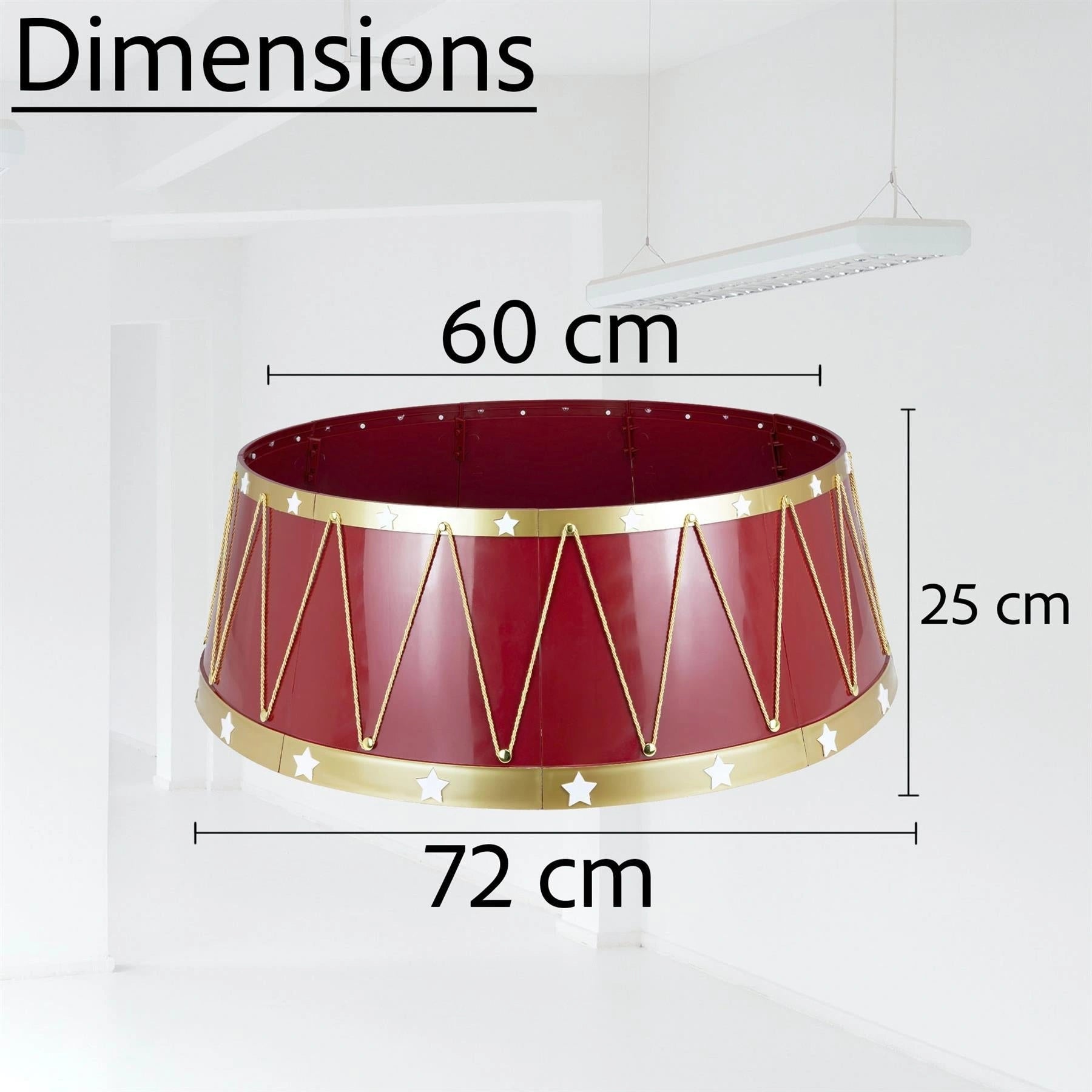 Christmas Tree Collar Foldable Stand Base Cover Red Skirt Xmas Tree Decor 28.4''
