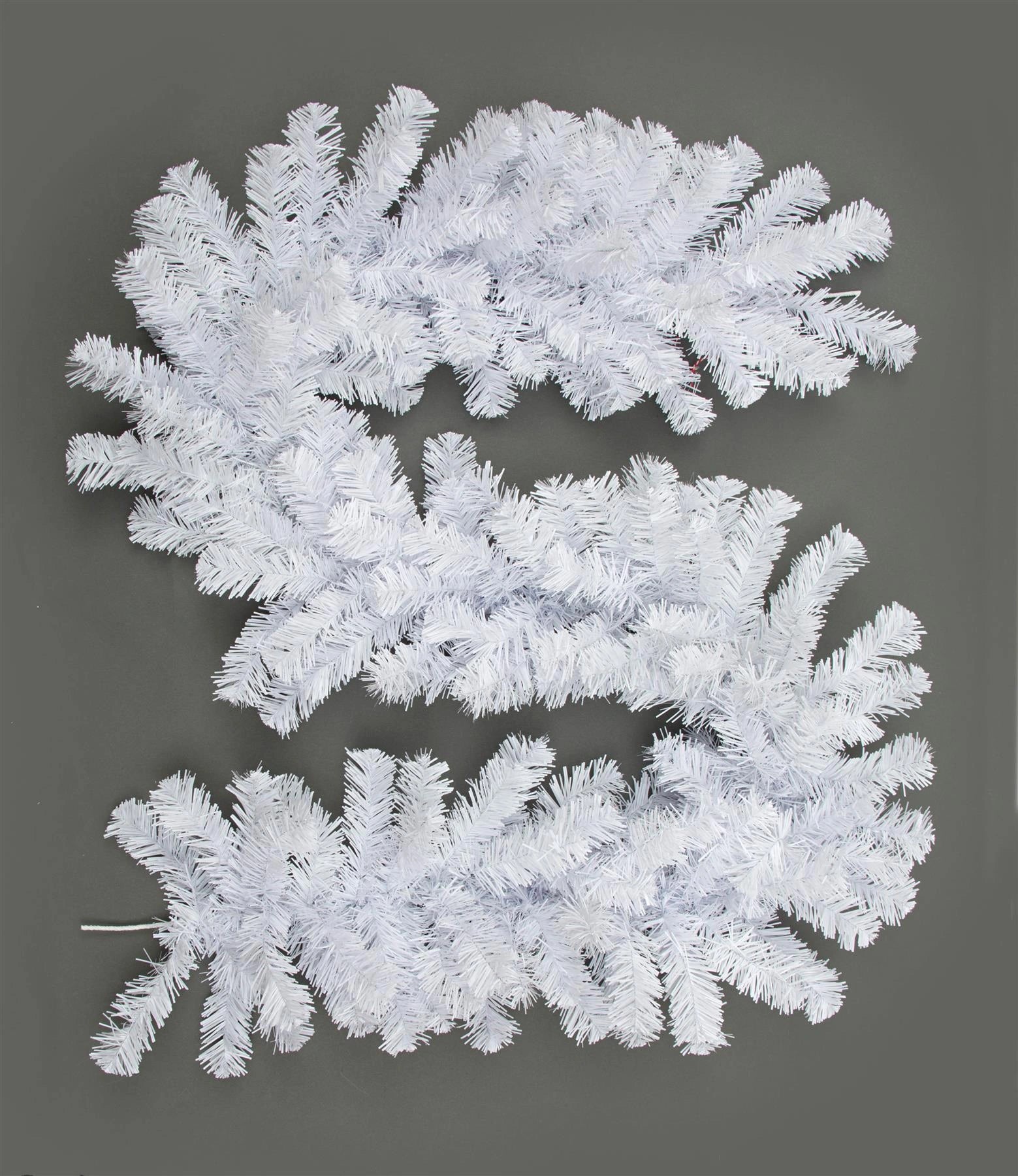 White Christmas Garland Artificial Bushy Pine Wall Door XMAS Home Decoration 2M