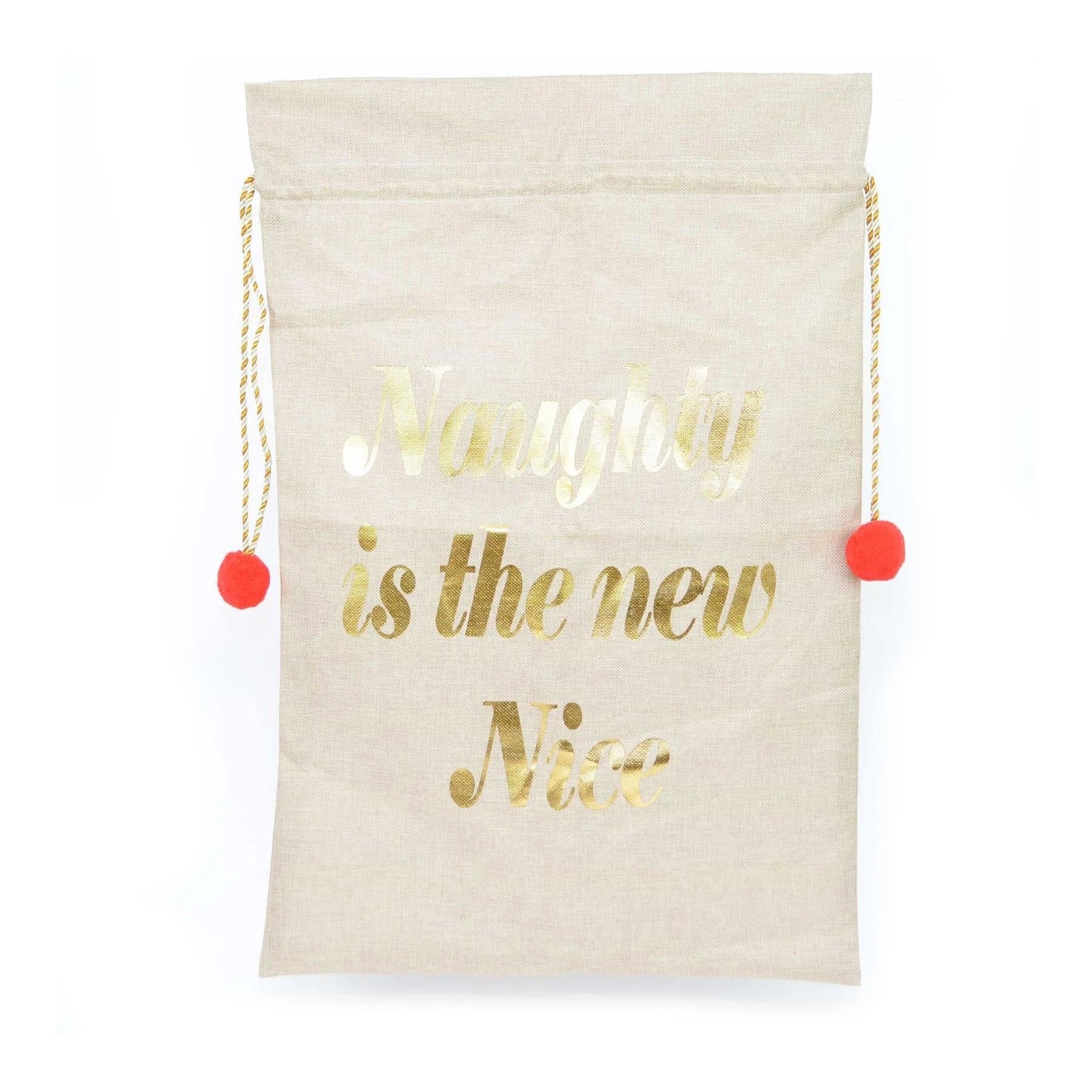 Vintage Santa Sack Xmas Father Hessian Stocking Large Xmas Gift Bags x2 72x50cm