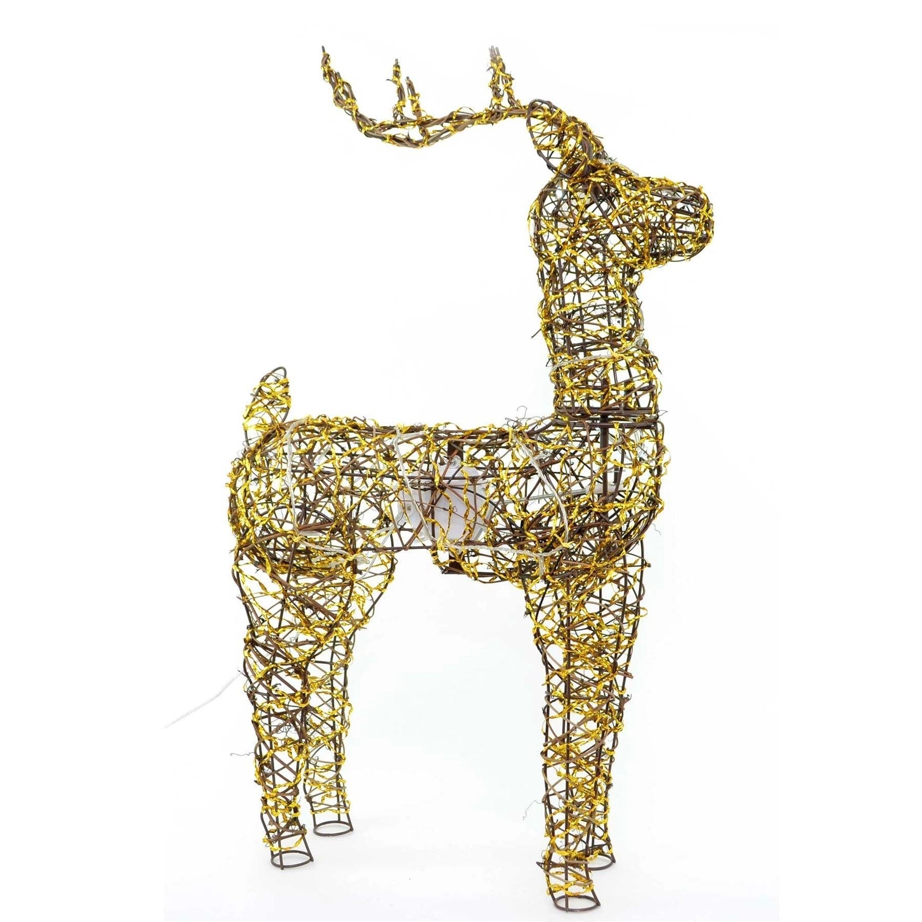 80Cm Gold Reindeer Moving Head Christmas Decorations