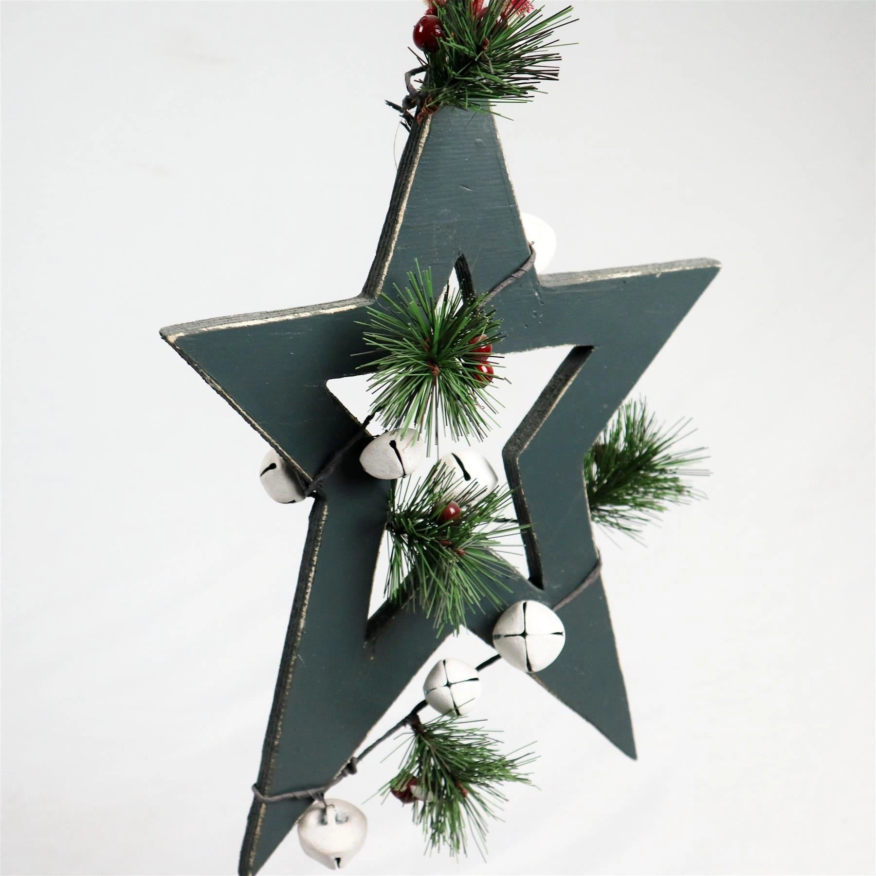 Hanging Decorations Green Star 26 Cm