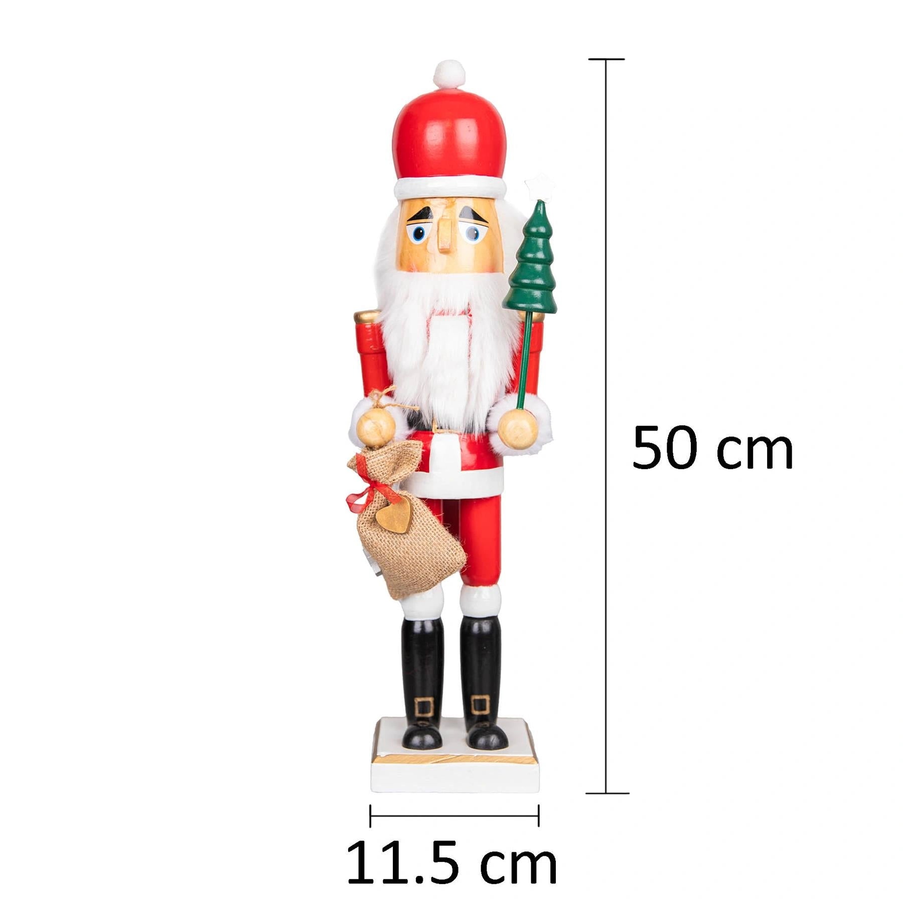 Christmas Nutcrackers Decoration Wooden 50cm Santa Figure Xmas Tree Ornaments