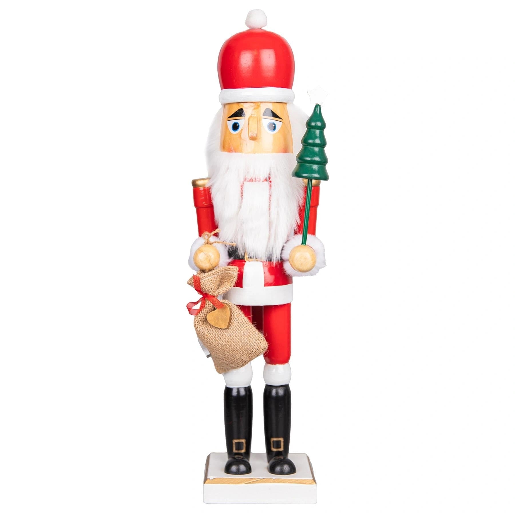 50Cm Wooden Nutcracker Santa Figure Christmas Ornament