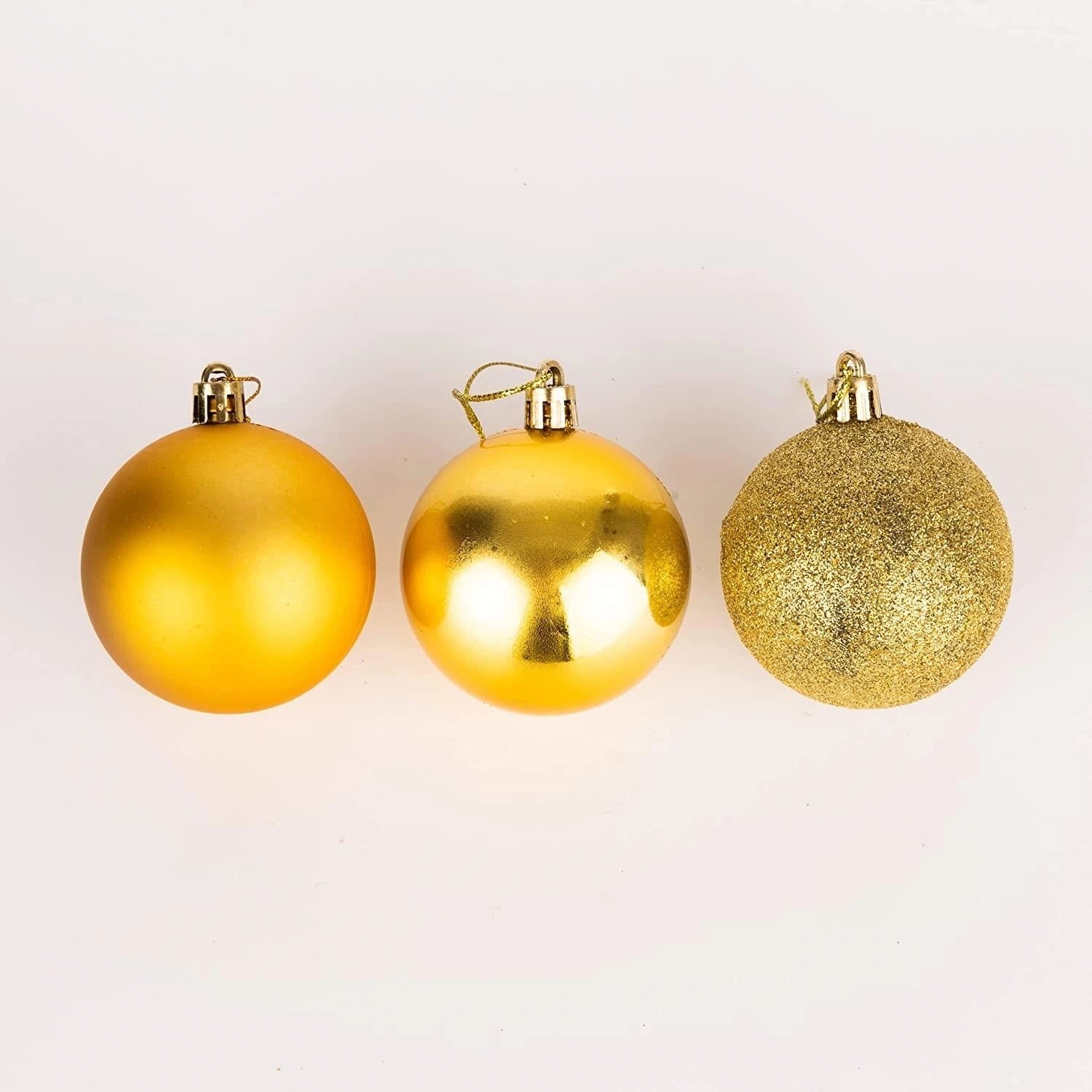 24X Christmas Baubles Tree Ornament Deep Gold Ball Xmas Hanging Decorations 50mm