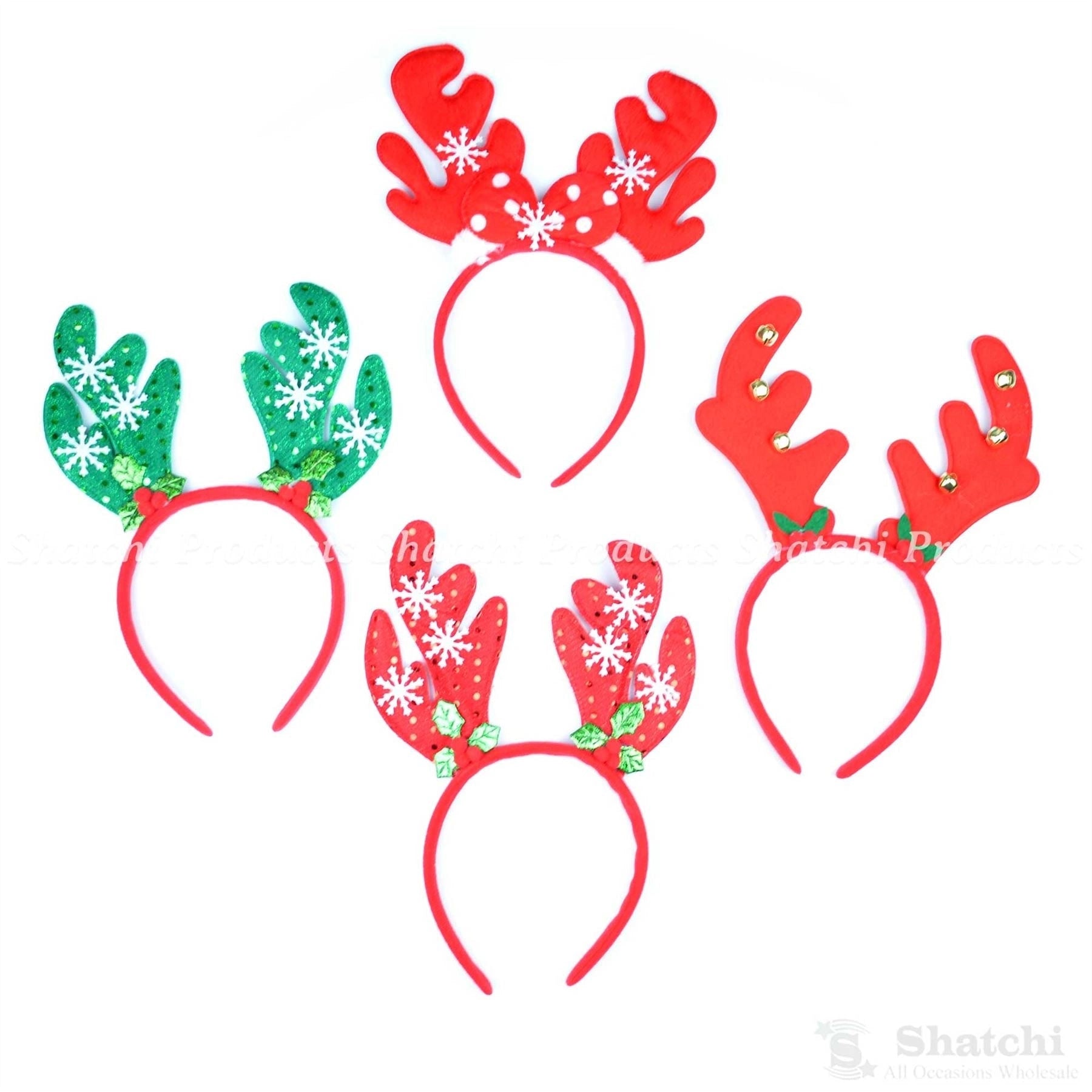 8Pcs Christmas Headband Reindeer Antler Xmas Party Fancy Dress Costume Accessory