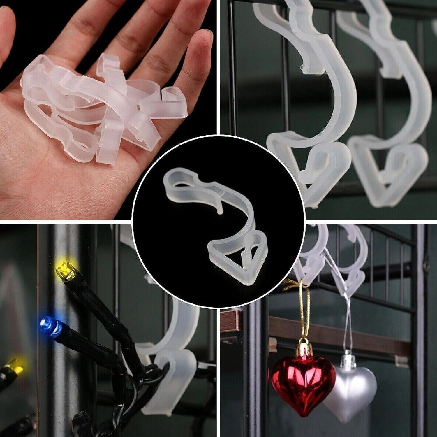 16Pcs Large Gutter Hooks Clear