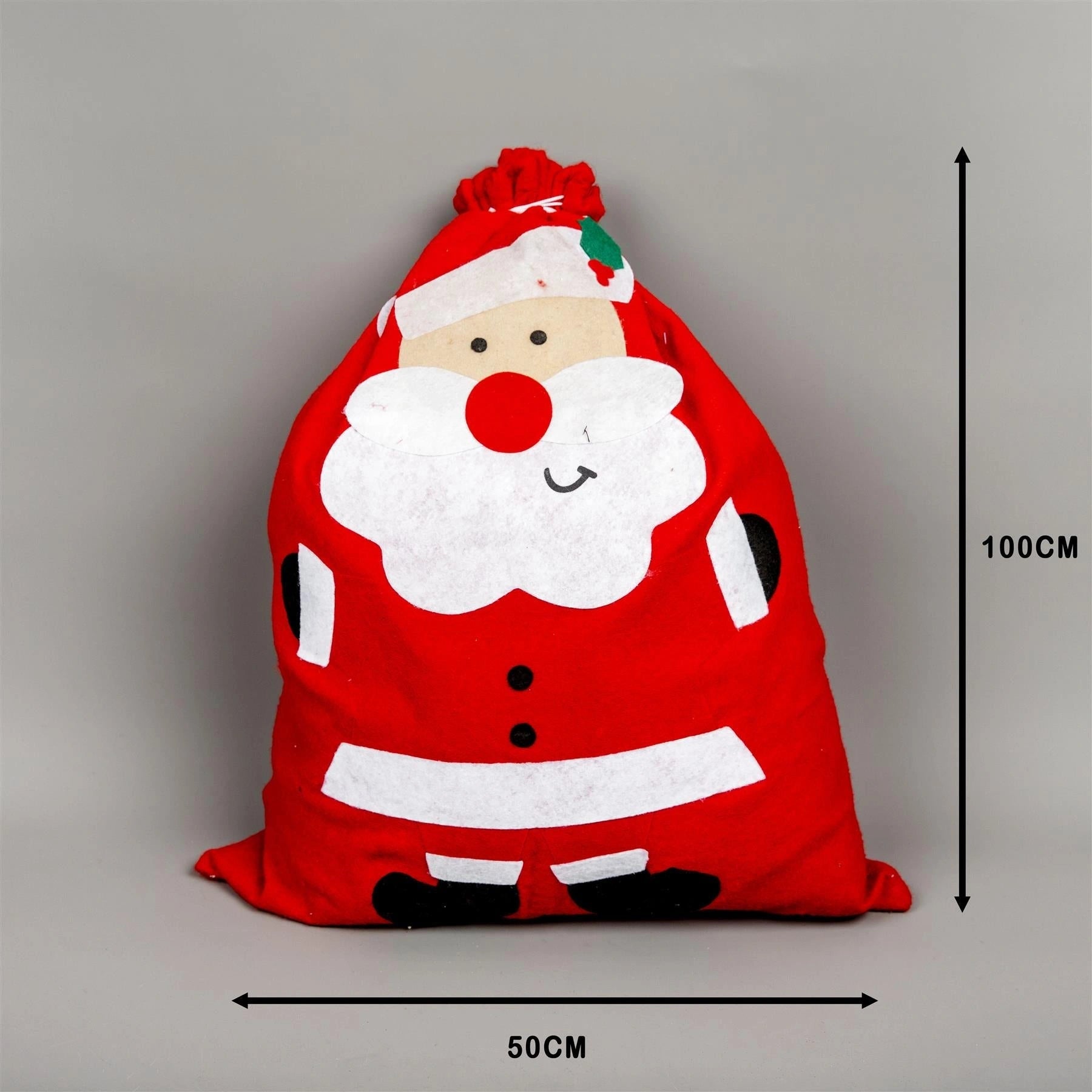 4 Christmas Stockings Santa Sack 100X60cm Large Red Xmas Party Present Gift Bags