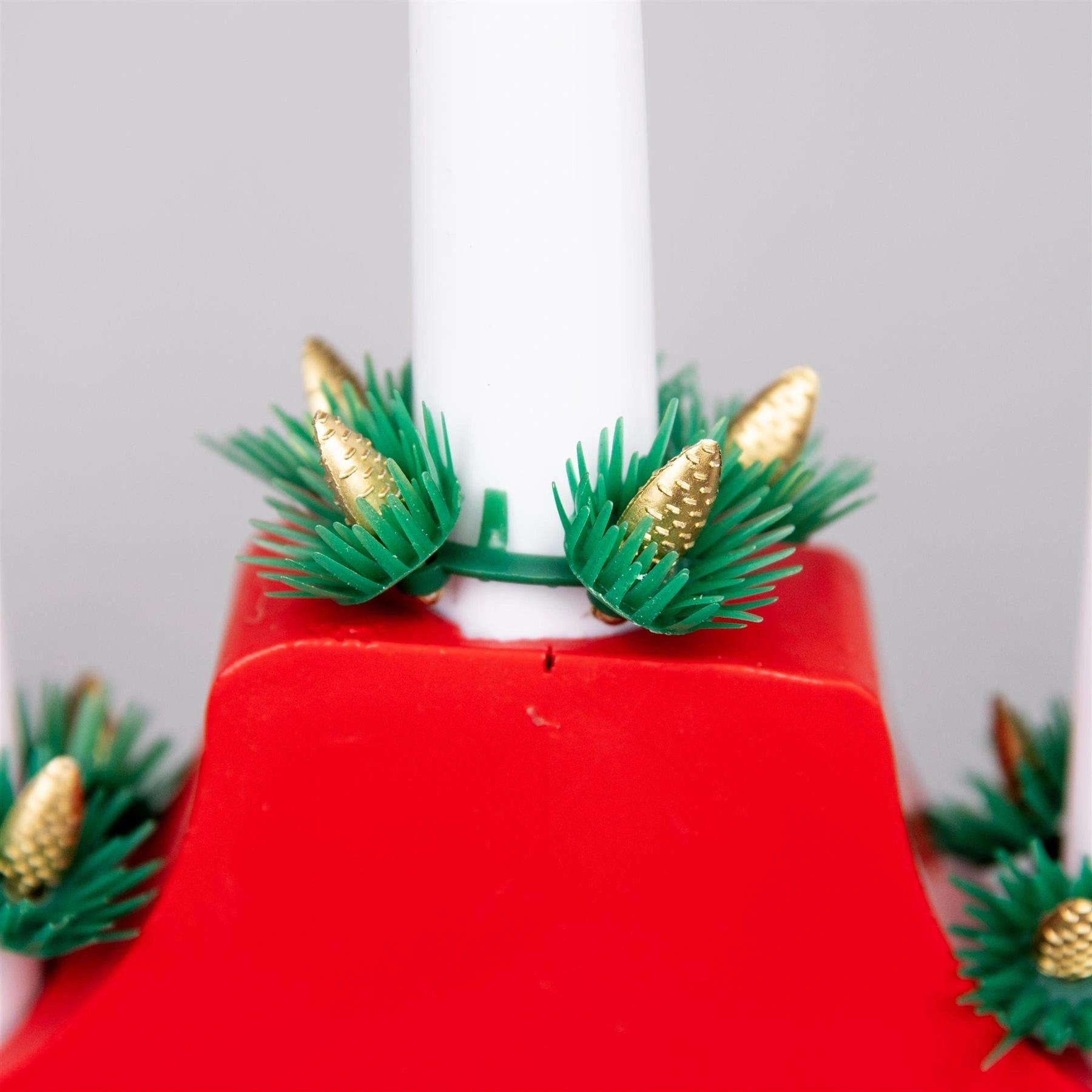 Christmas Decor Window Home Wooden LED Candle Bridge Red Warm Lights