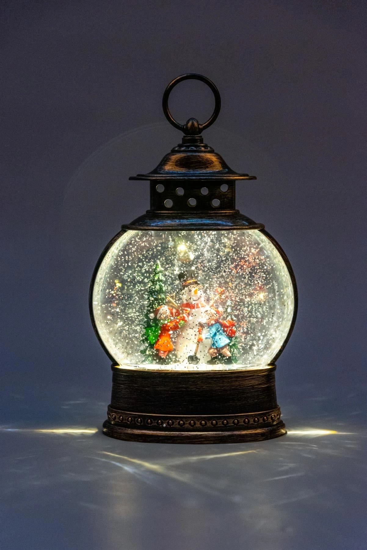 Christmas Snow Globe Water Filled LED Light Up Nativity Scene Home Xmas Decor
