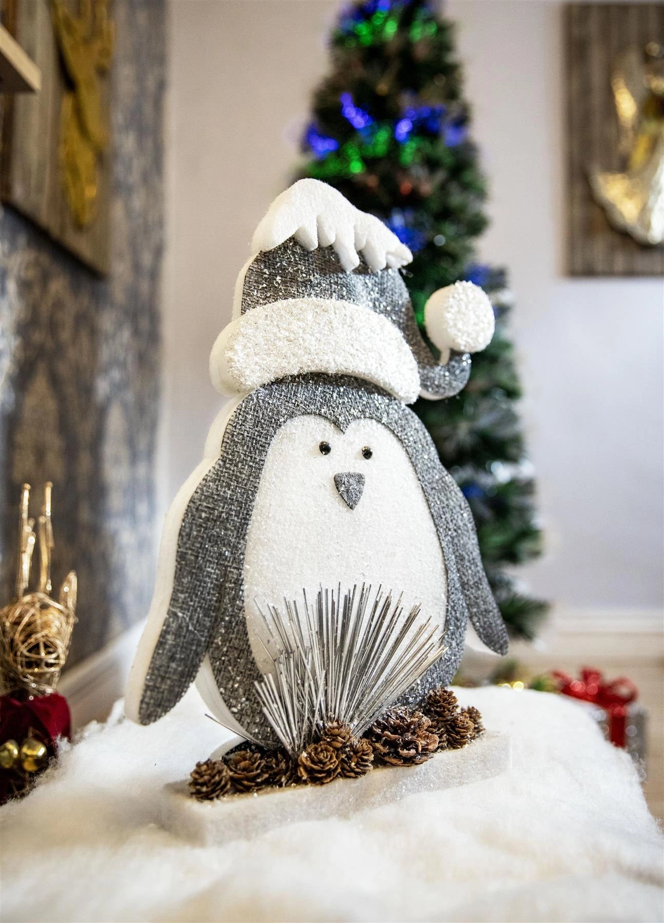 Penguin Foam Figure Christmas Table Decoration Center Piece Window Xmas Home32cm