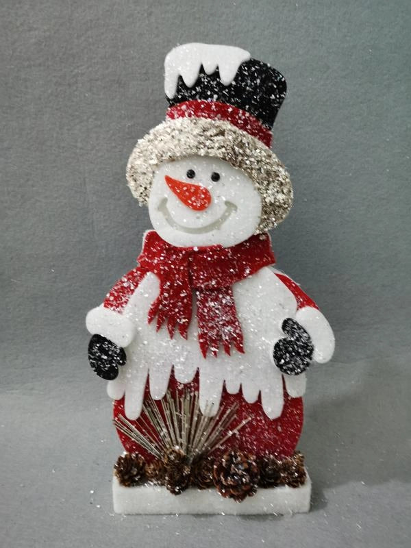 Foam Snowman On Board Red 42 Cm