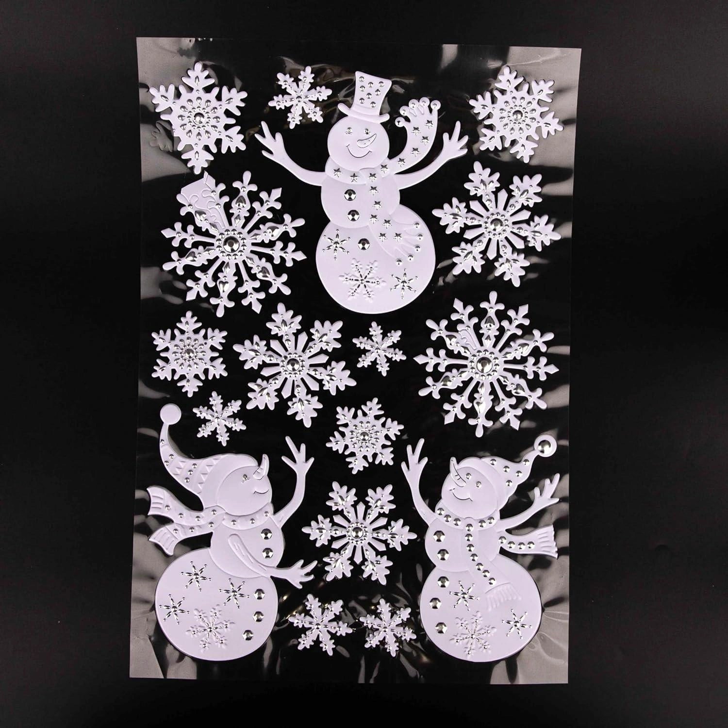 3D Window Stickers 4 Assorted Sheets (57 Stickers) -Each Sheet Size 30*50Cm