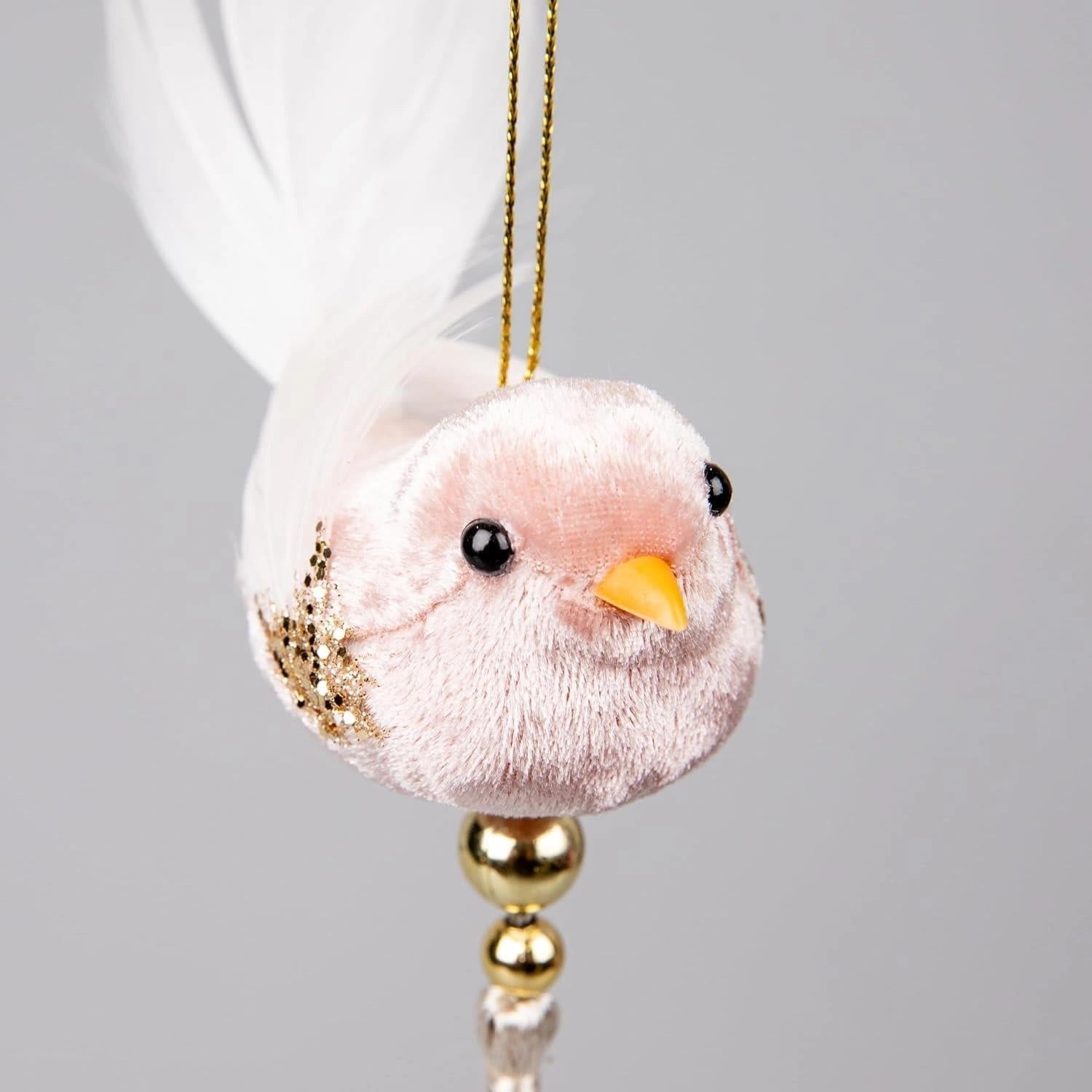 Robin Pink 7X13Cm - 3Pcs Christmas Hanging Decorations