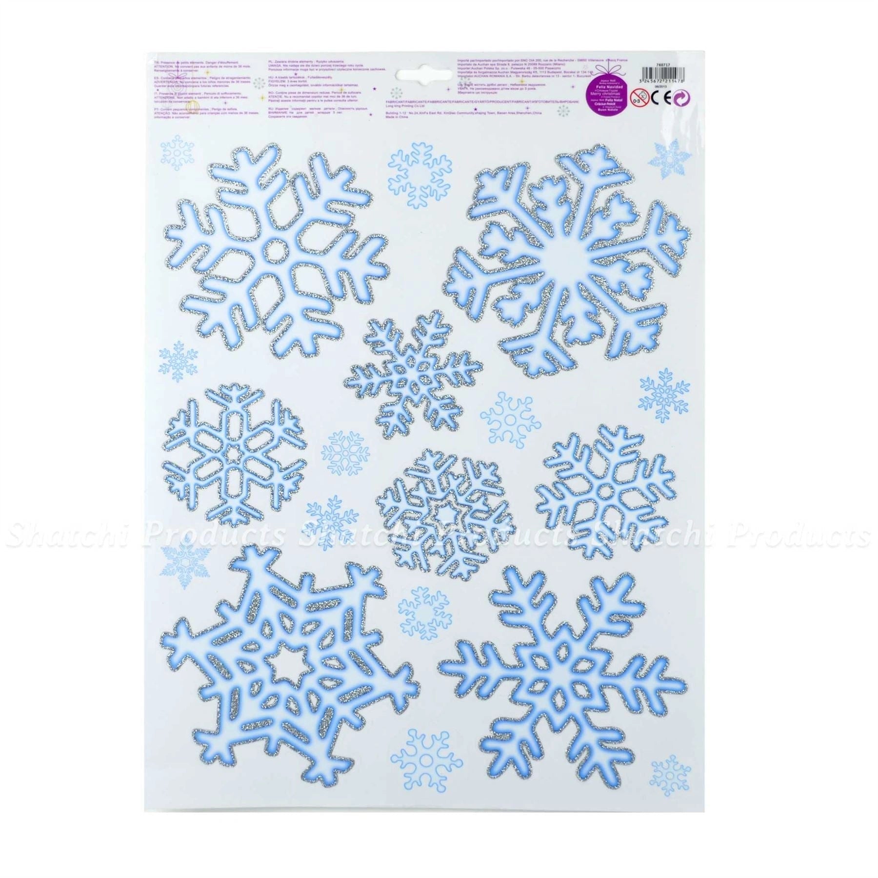 500 Snowflake Stickers Christmas Window Glass Decal Glitter Xmas Home Decoration