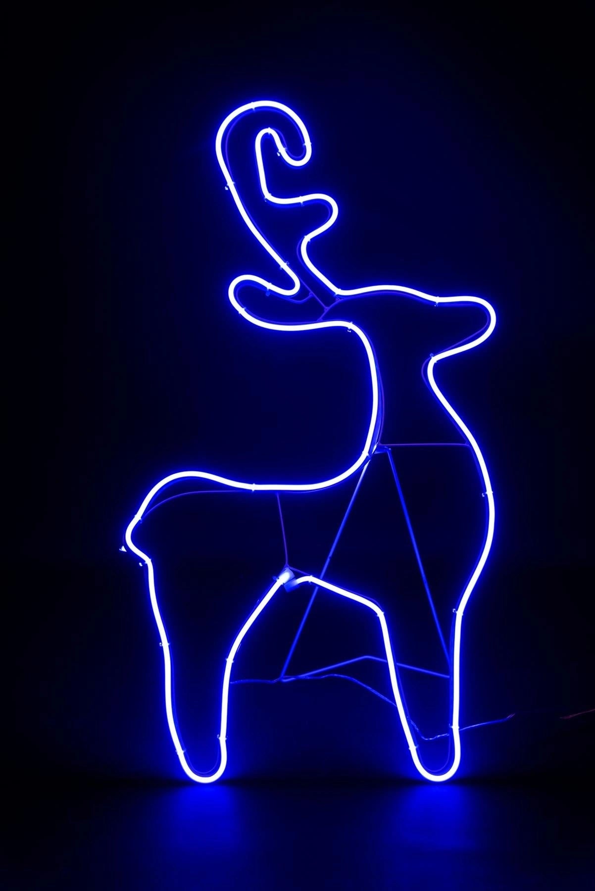 Reindeer Rope Light Silhouette-Blue 74 X 40Cm