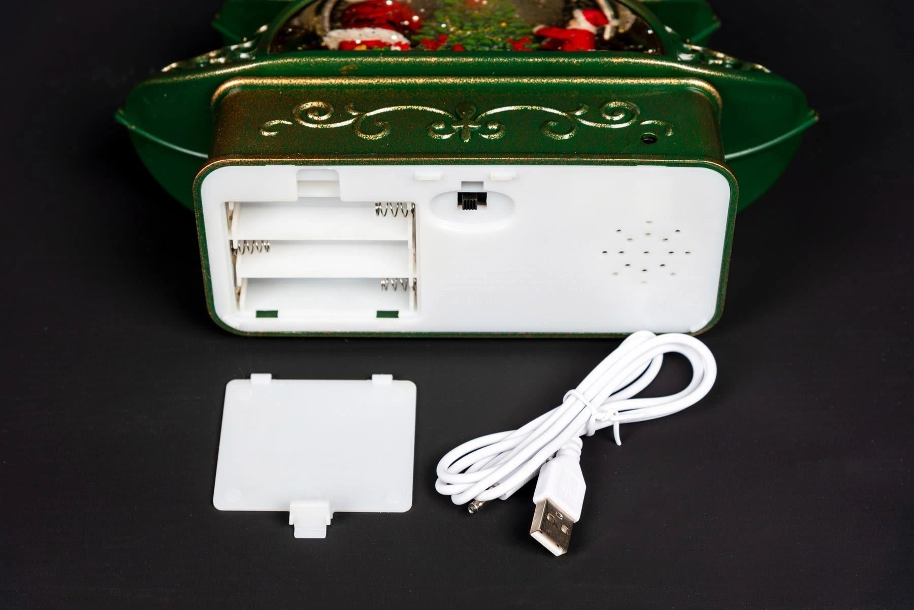 Traditional LED Christmas Tree Nativity Lantern Glitter Santa Snow Decorations