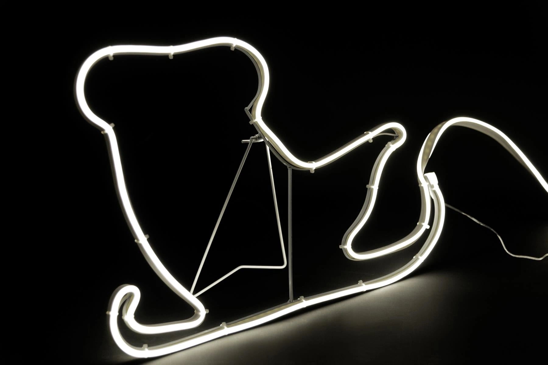 Christmas Neon Rope Lights Silhouette Reindeer Sleigh Outdoor Wall Garden Decor