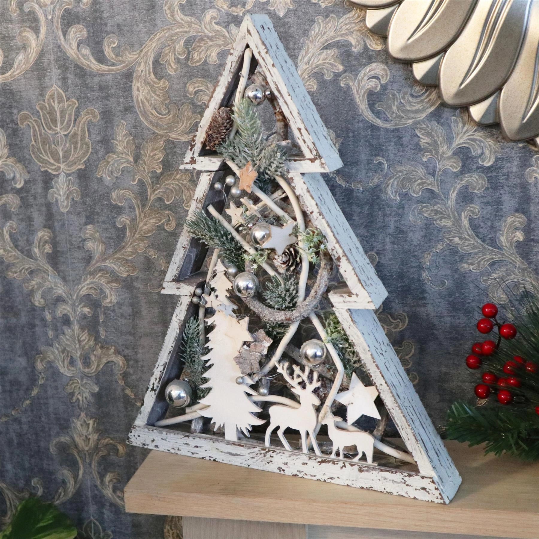 B/O Wooden Tree Frame 43X35Cm Rustic