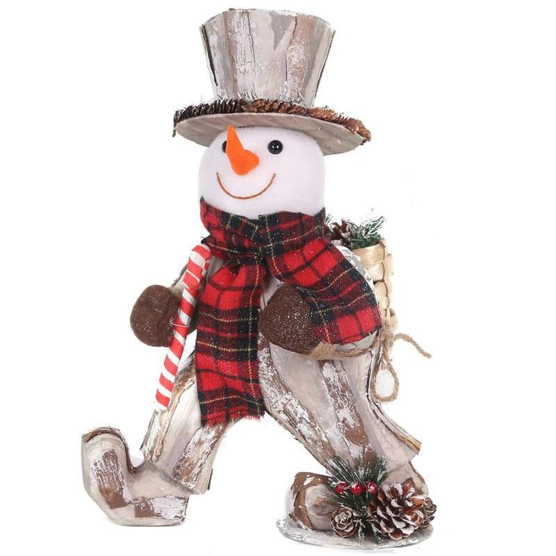Christmas Snowman Figurine Showpieces Xmas Home Office Craft Table Decoration