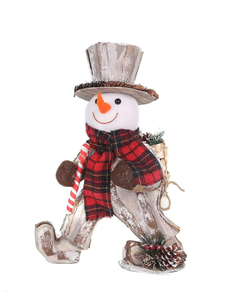 Christmas Snowman Figurine Showpieces Xmas Home Office Craft Table Decoration