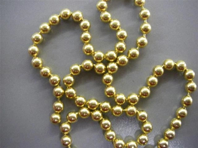 24ft Gold Hanging Bead Garland Christmas Tree Xmas Party Decoration Chain