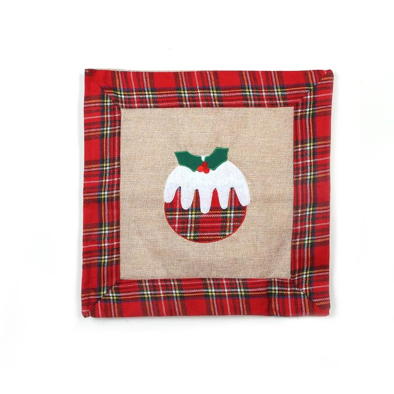 40 x 40 cm Home Decorations Christmas Pudding Pillow Covers Home Sofa Xmas UK
