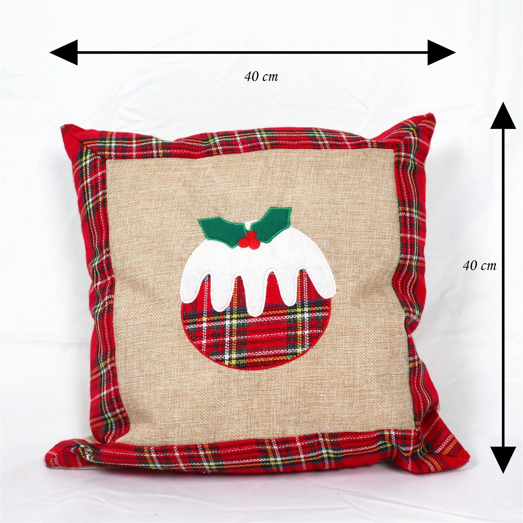 40 x 40 cm Home Decorations Christmas Pudding Pillow Covers Home Sofa Xmas UK
