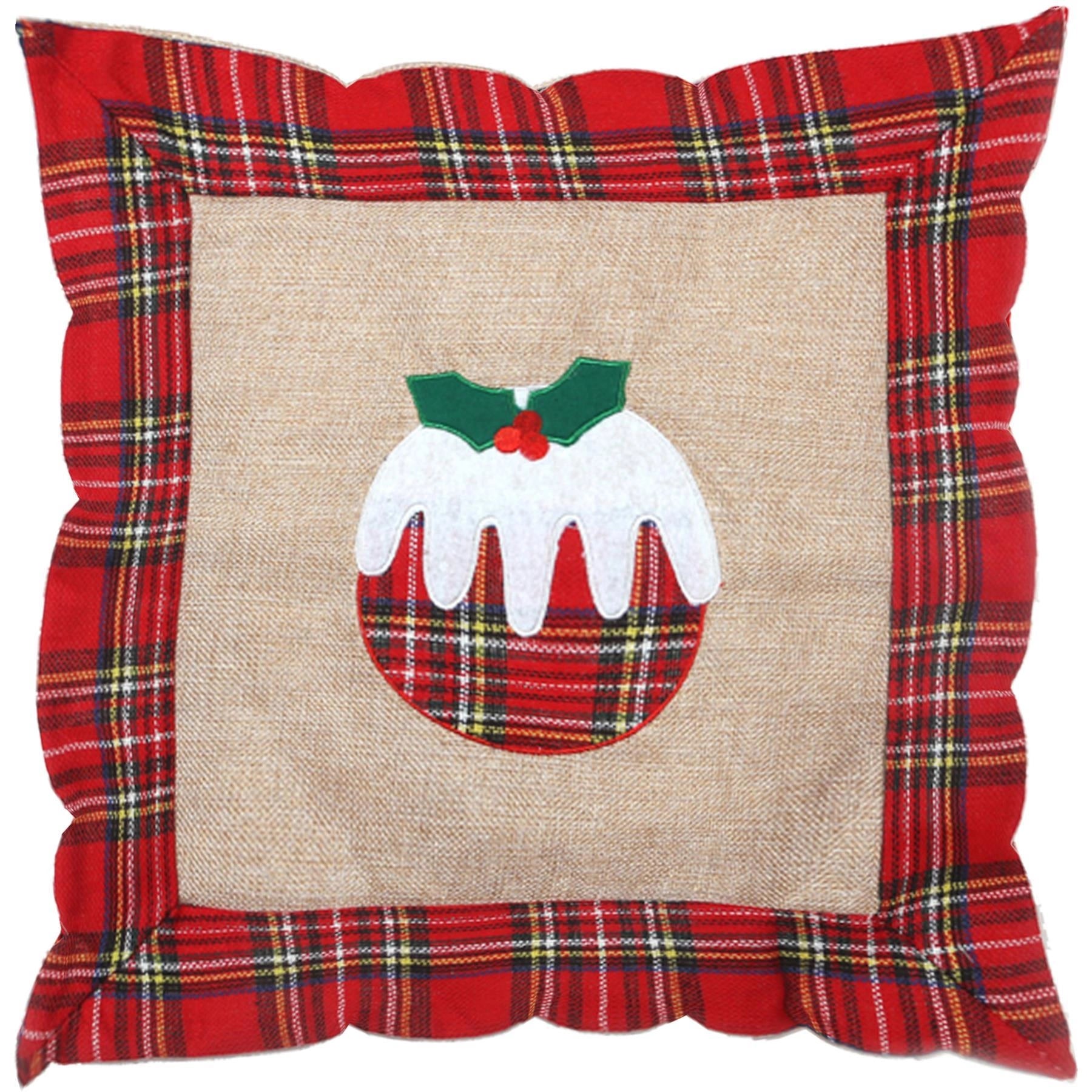 40 x 40 cm Home Decorations Christmas Pudding Pillow Covers Home Sofa Xmas UK