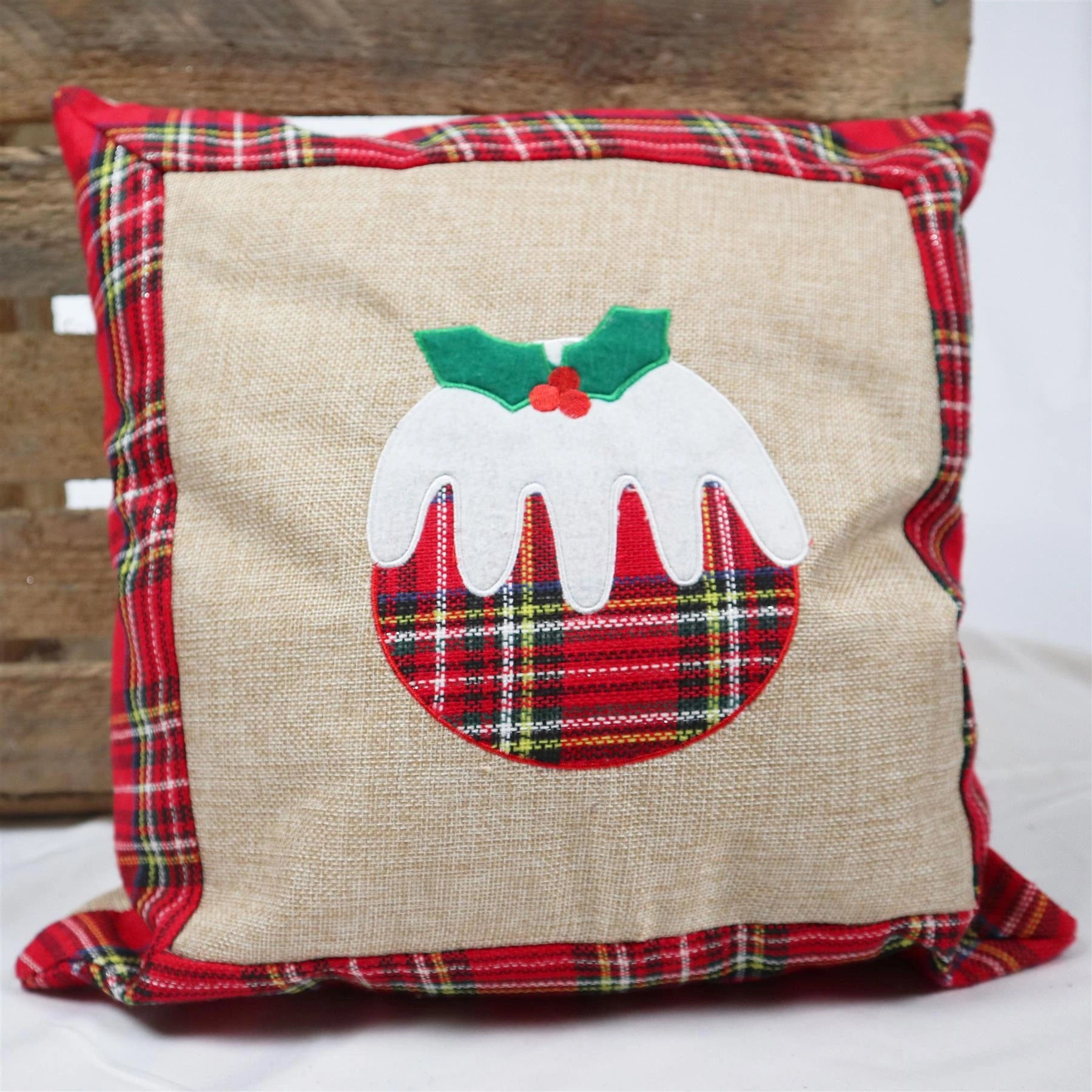 Christmas Pillow Cover Christmas Pudding 40X40Cm