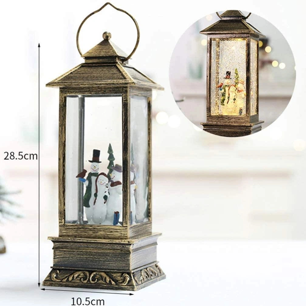 28cm Christmas LED Lantern Snowman Lights Up Xmas Home Window Decor Gifts