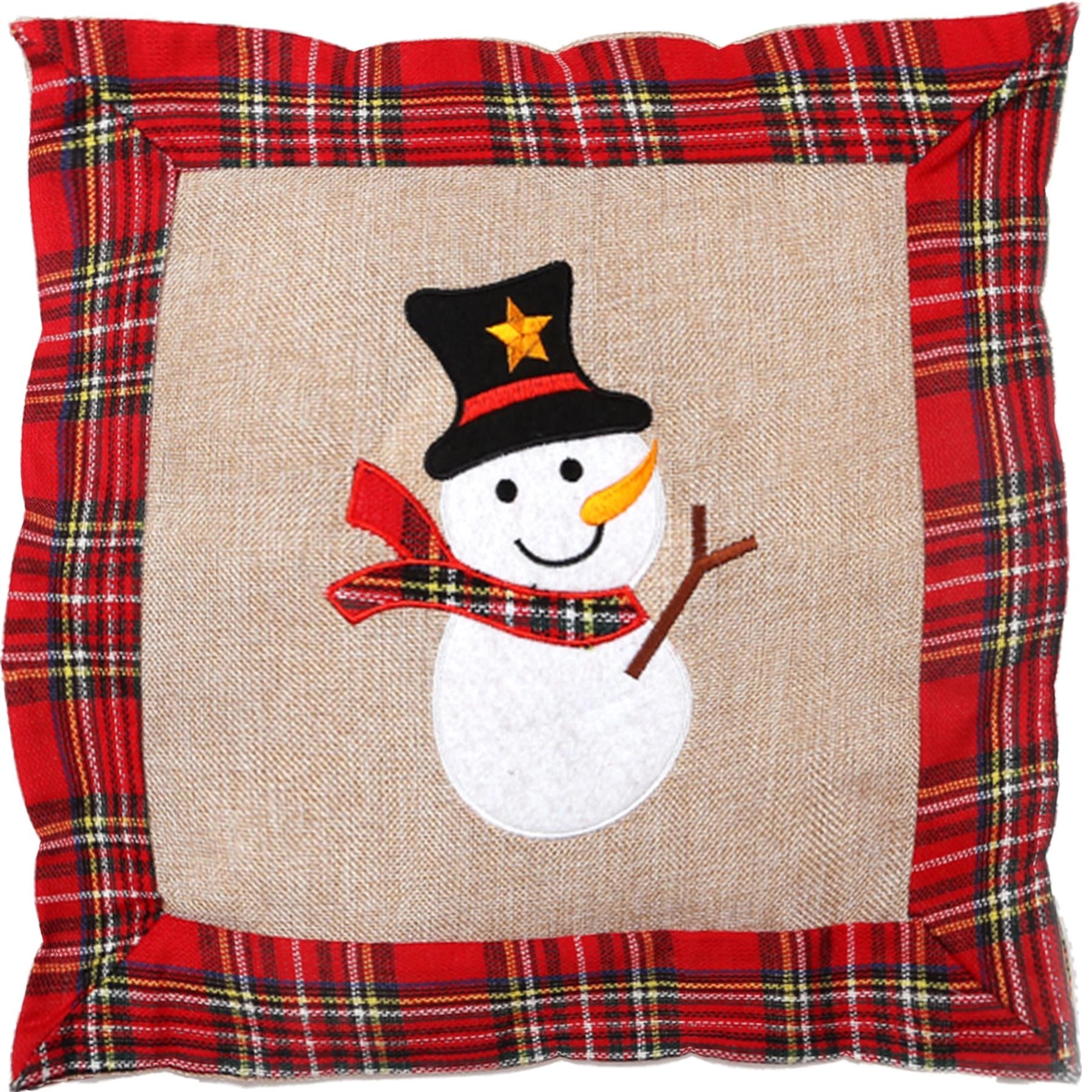 40 x 40 cm Home Decorations Christmas Snowman Pillow Covers Case Home Sofa Xmas