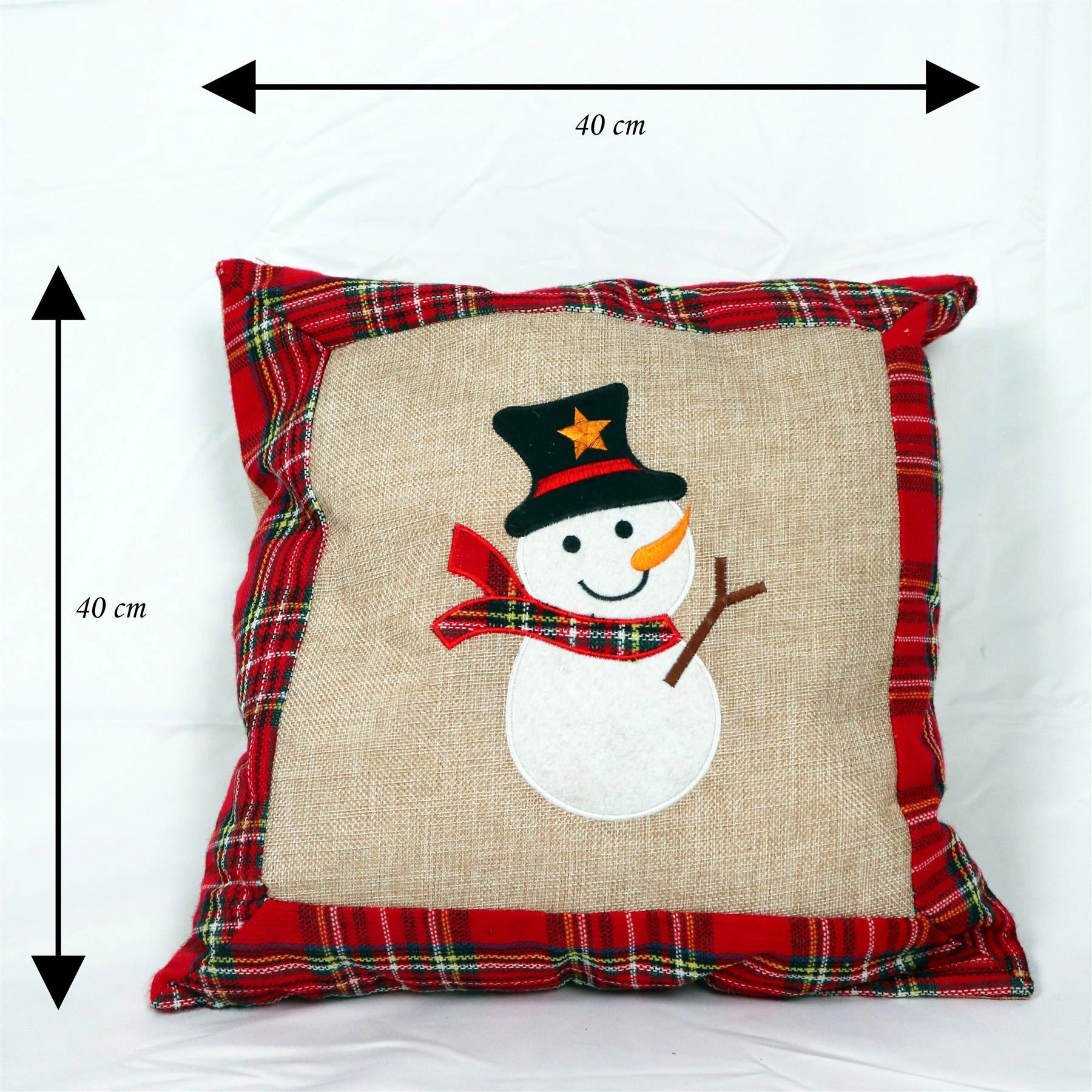 Christmas Pillow Cover Snowman 40X40Cm