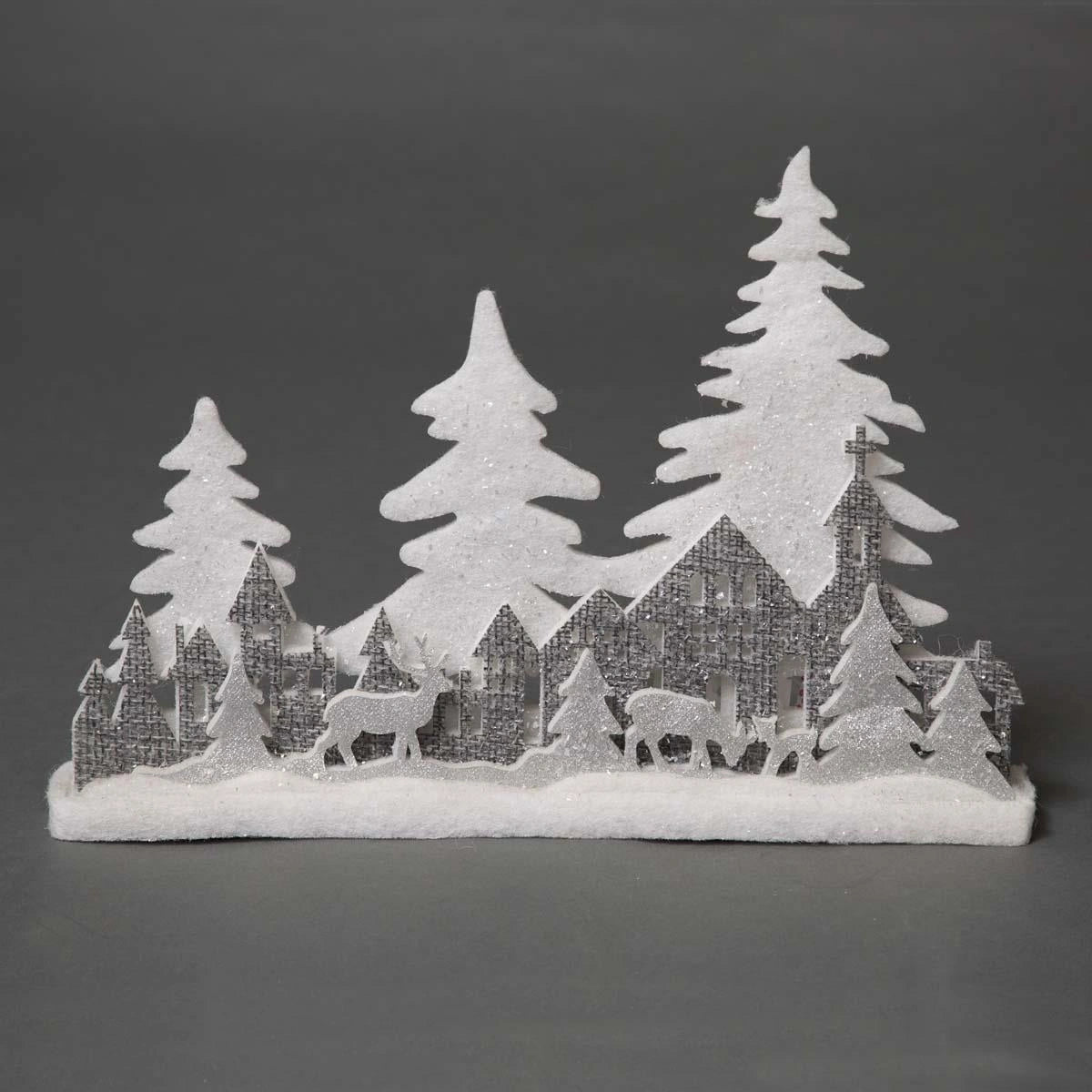 Christmas Table Decoration Village Scene Winter Xmas Tree Home Xmas Center Piece