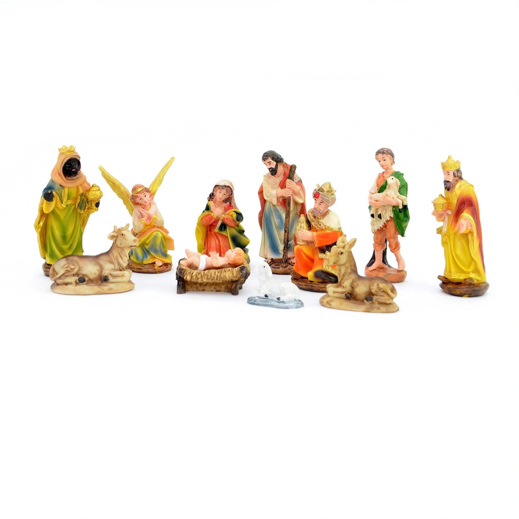 10Pcs Christmas Nativity Figures Crib Scene Set Movable Home Decoration Easter