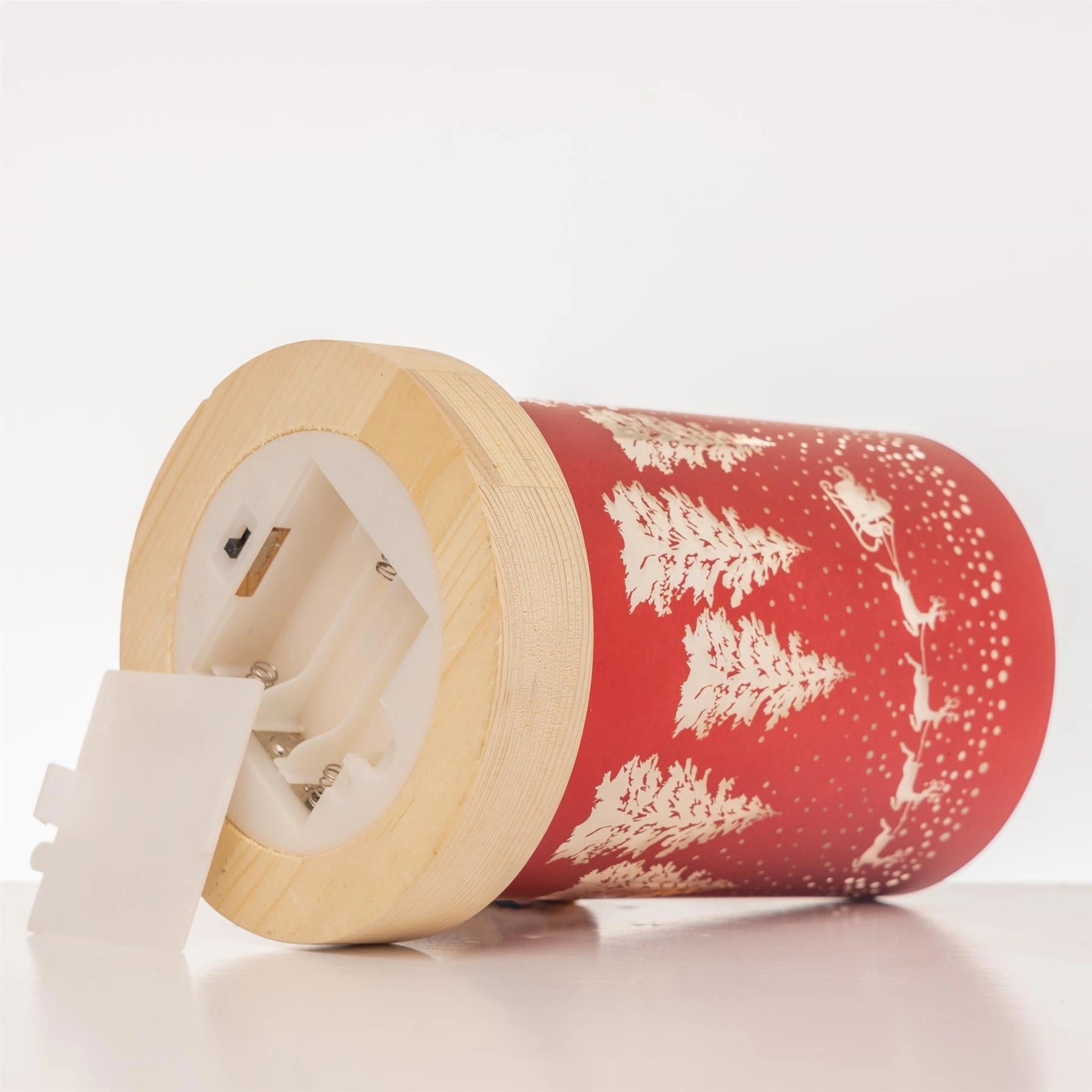 15cm Christmas Lantern LED  Lights Decorated Vase Table Lamp Santa Sleigh Scene