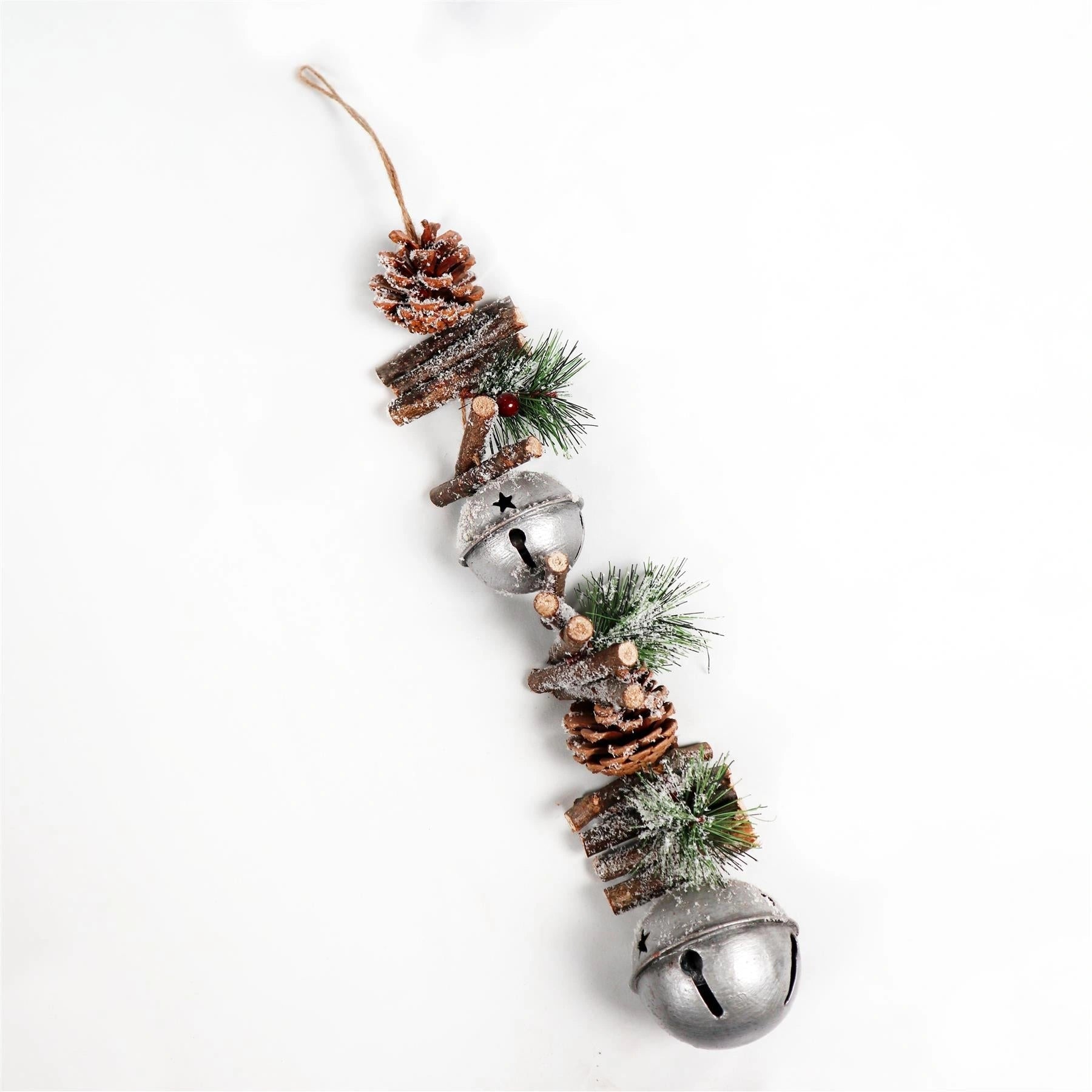 Christmas Decorative Wall Door Home Hanging Silver Bell Xmas Ornament Decoration